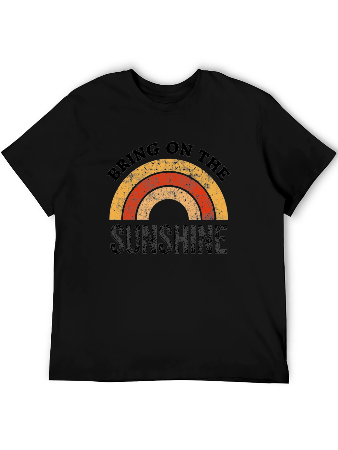 Retro Sunshine Graphic Tee - Black