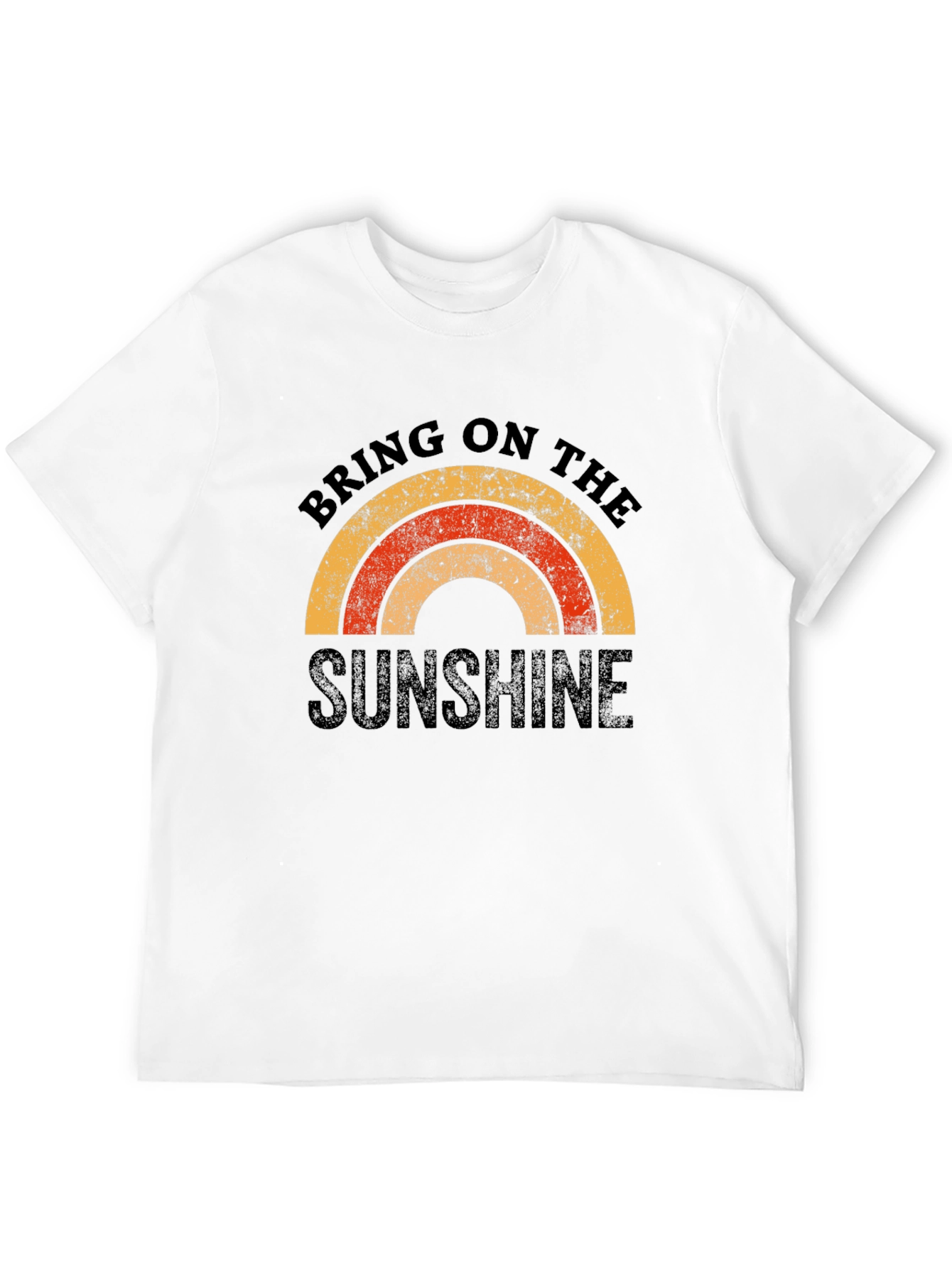 Retro Sunshine Graphic Tee - Black