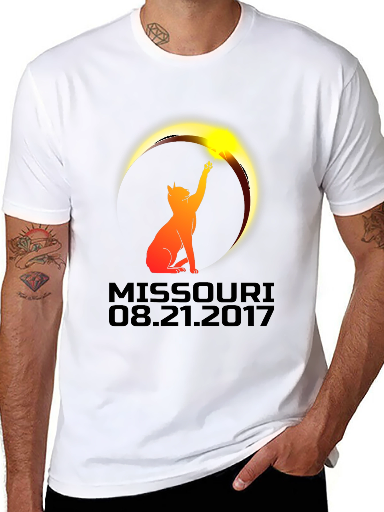 Missouri Eclipse 2017 Cat T-Shirt