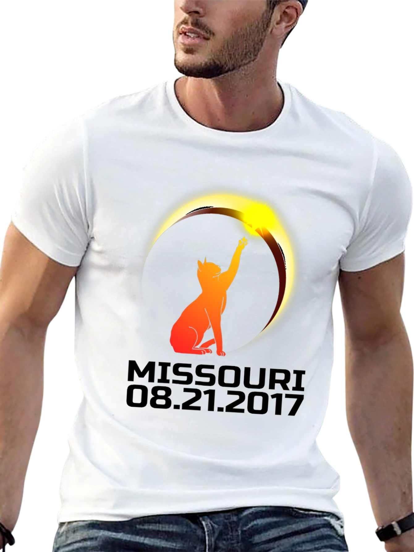 Missouri Eclipse 2017 Cat T-Shirt
