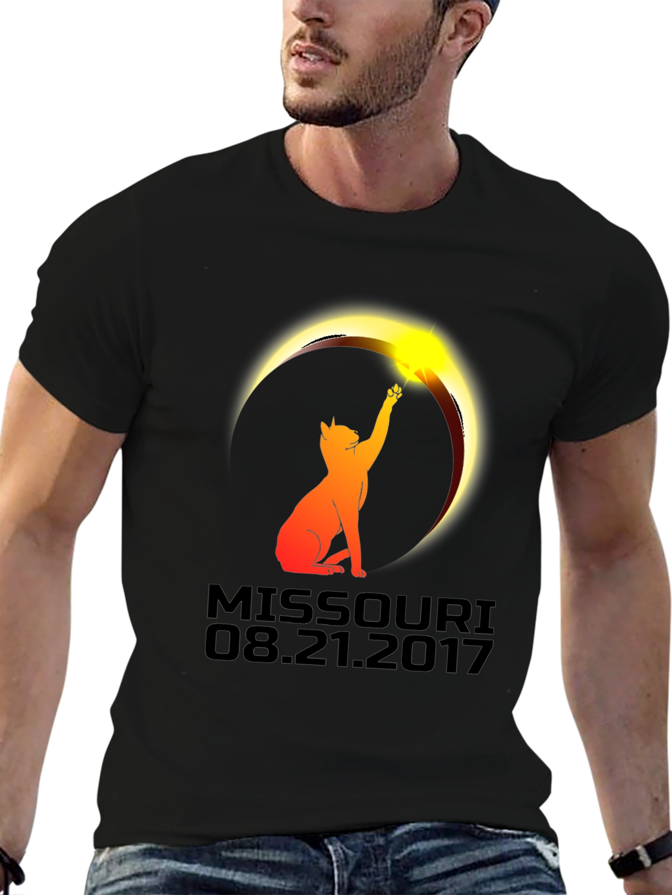 Missouri Eclipse 2017 Cat T-Shirt
