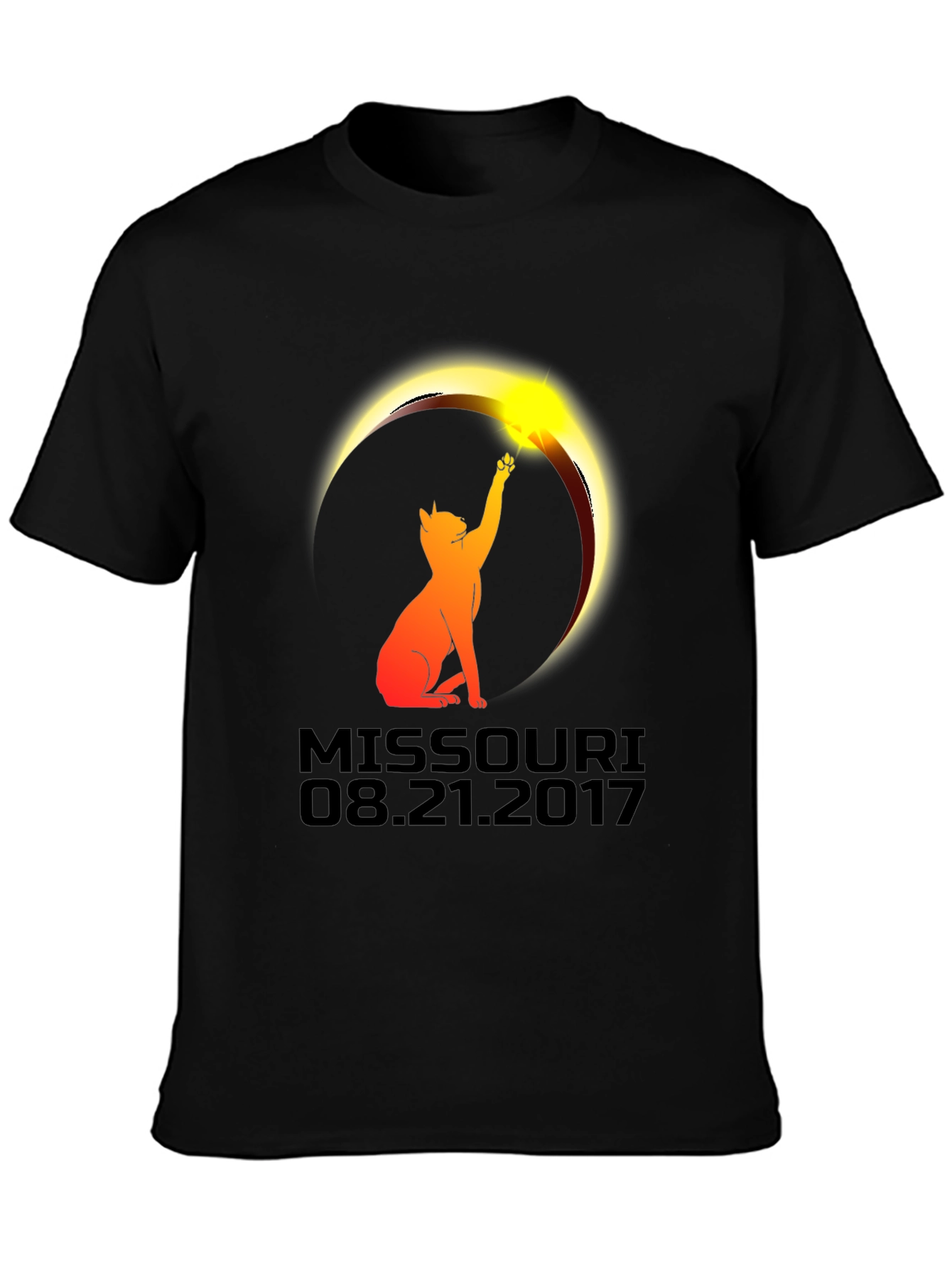 Missouri Eclipse 2017 Cat T-Shirt