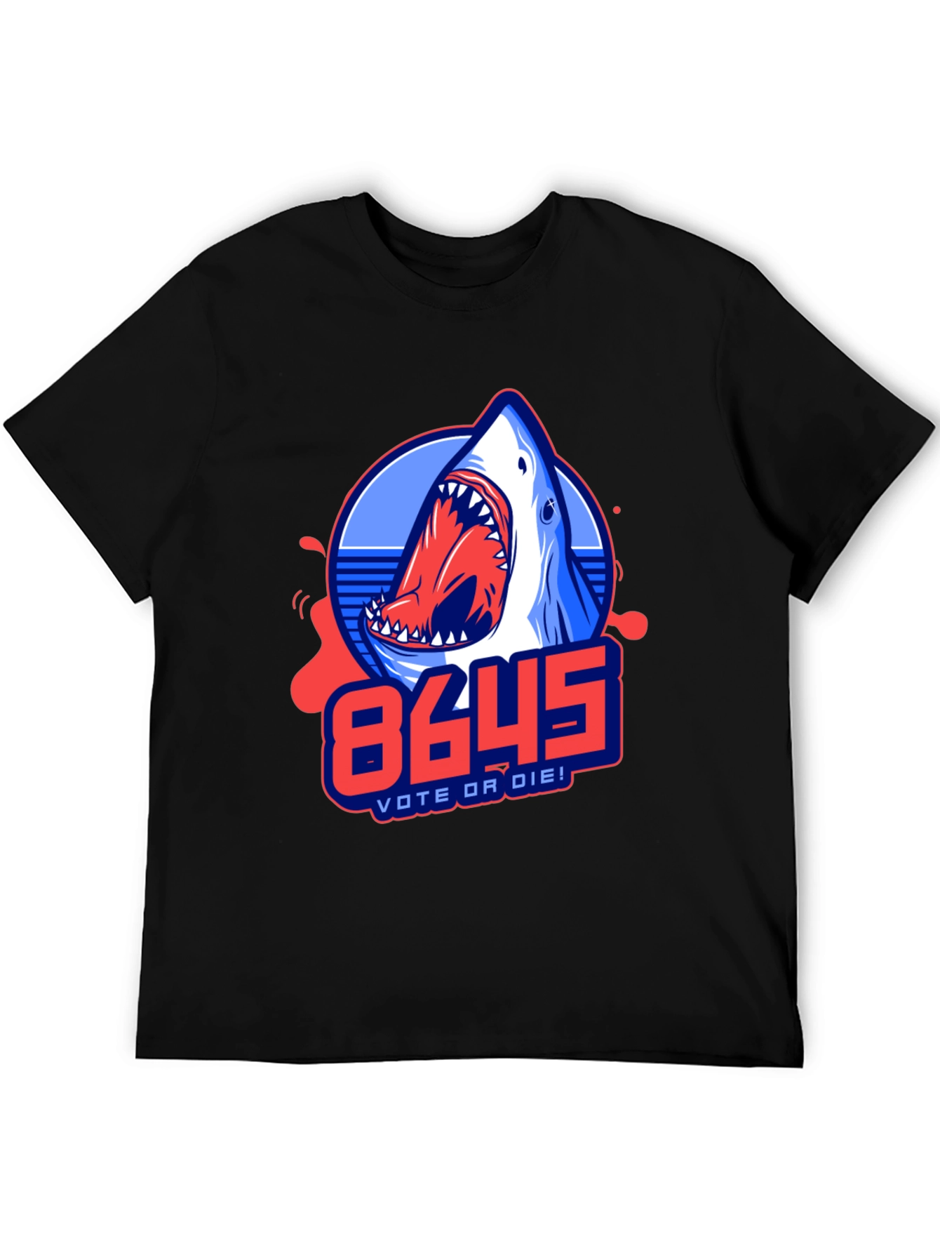 8645 Vote or Die Shark Graphic Tee