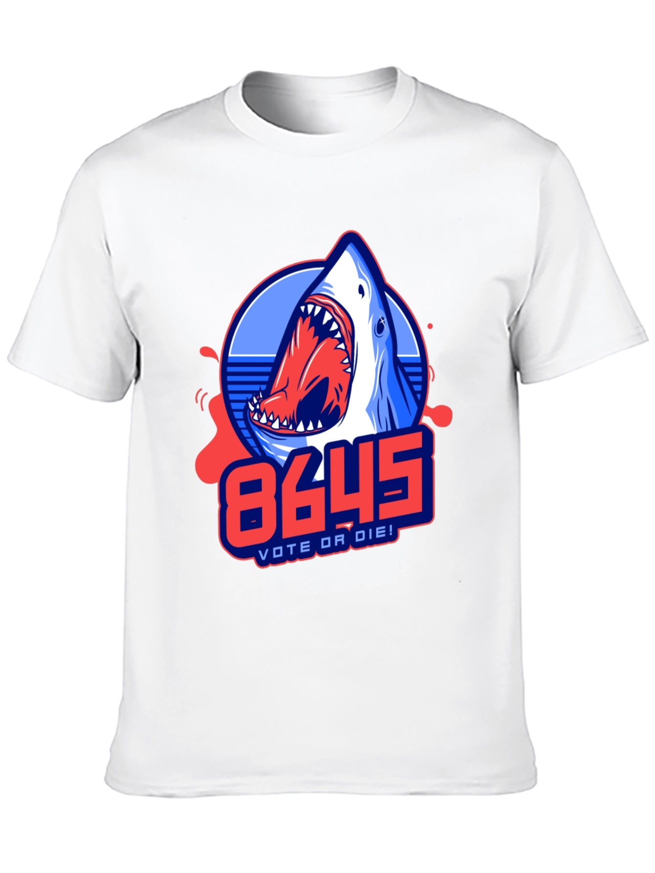 8645 Vote or Die Shark Graphic Tee