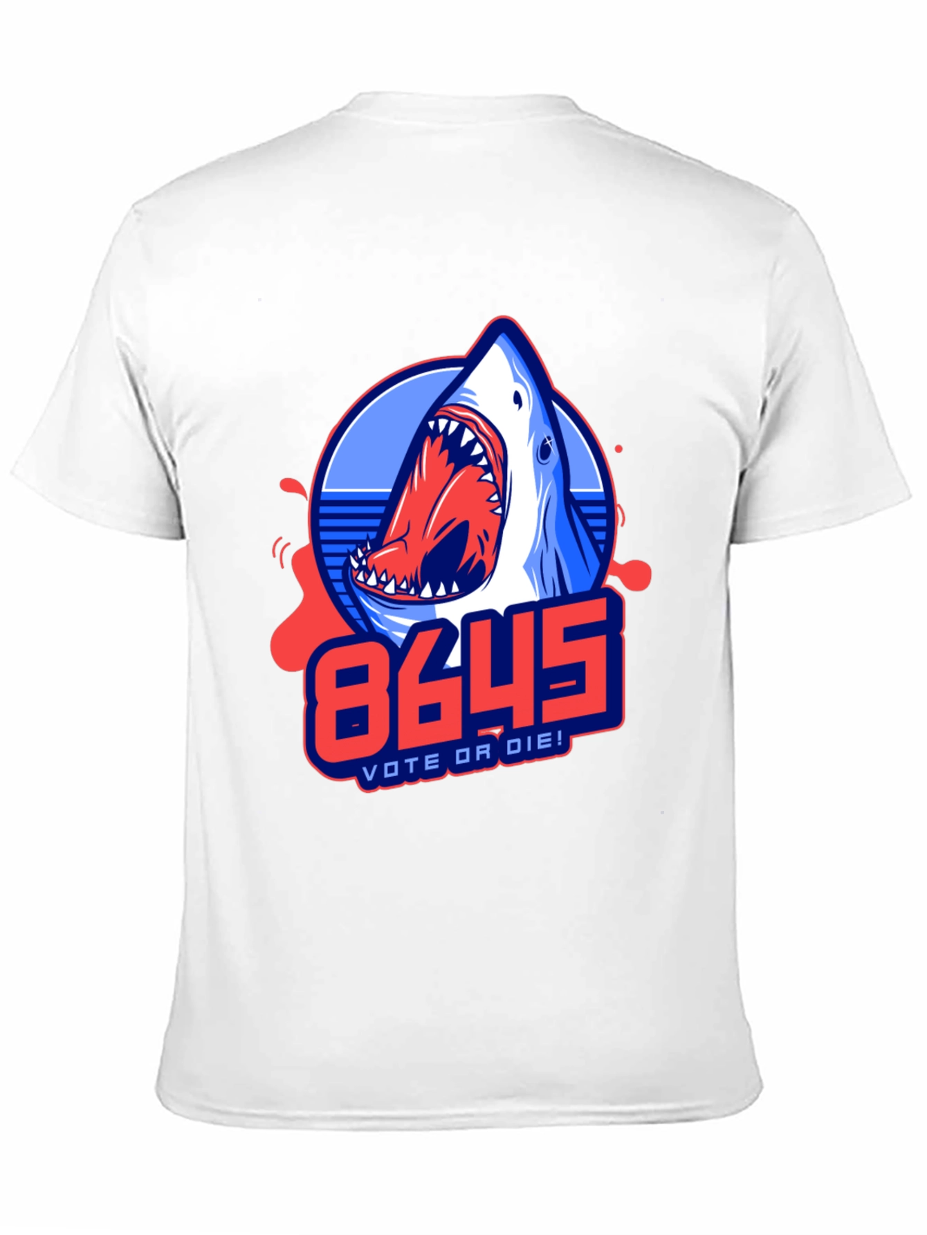 8645 Vote or Die Shark Graphic Tee