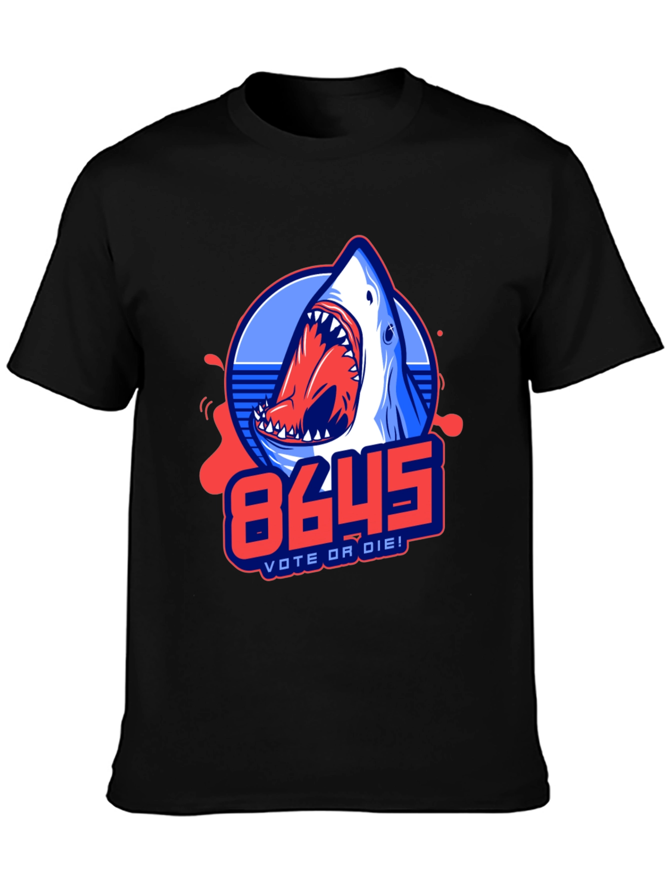 8645 Vote or Die Shark Graphic Tee
