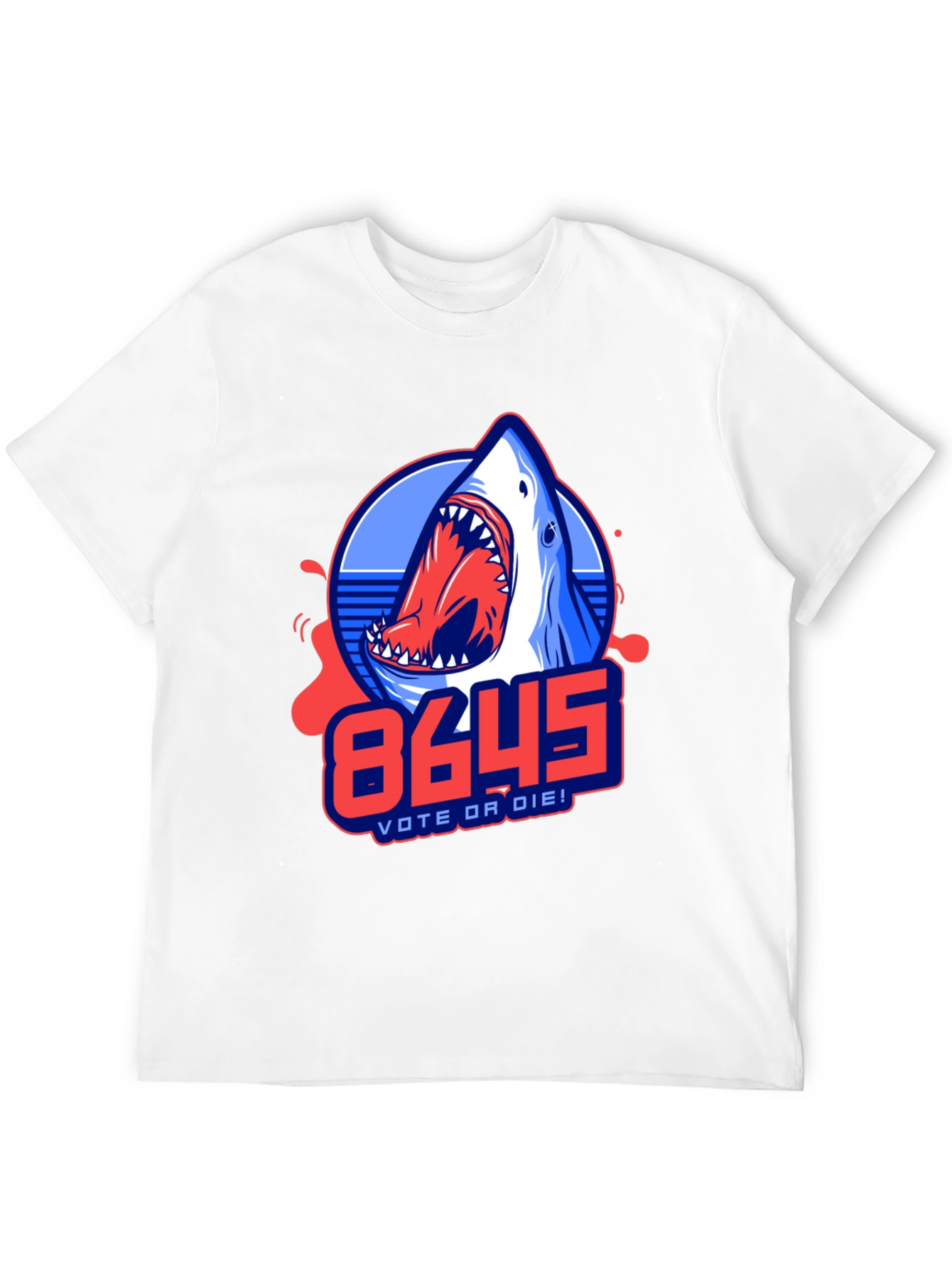 8645 Vote or Die Shark Graphic Tee