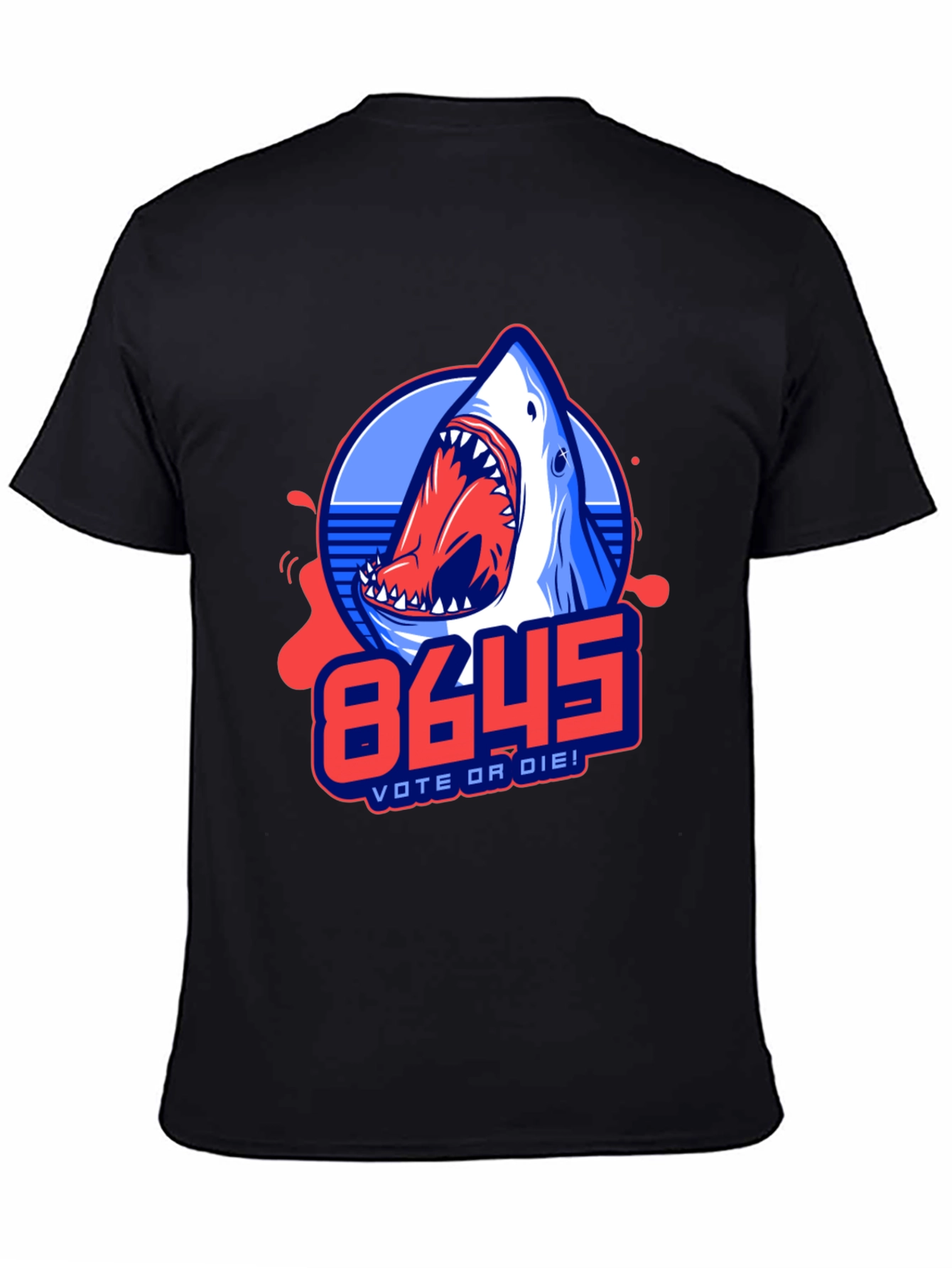 8645 Vote or Die Shark Graphic Tee