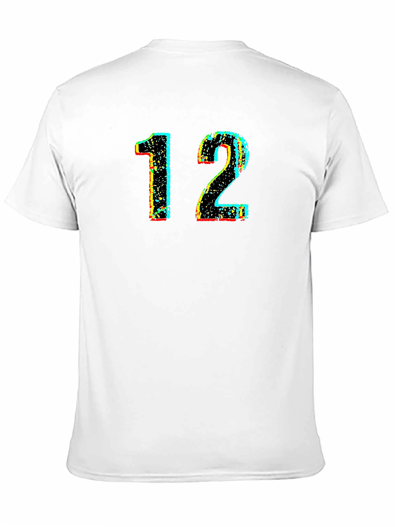 Cool Number 12 Graphic Tee - Black Cotton Shirt