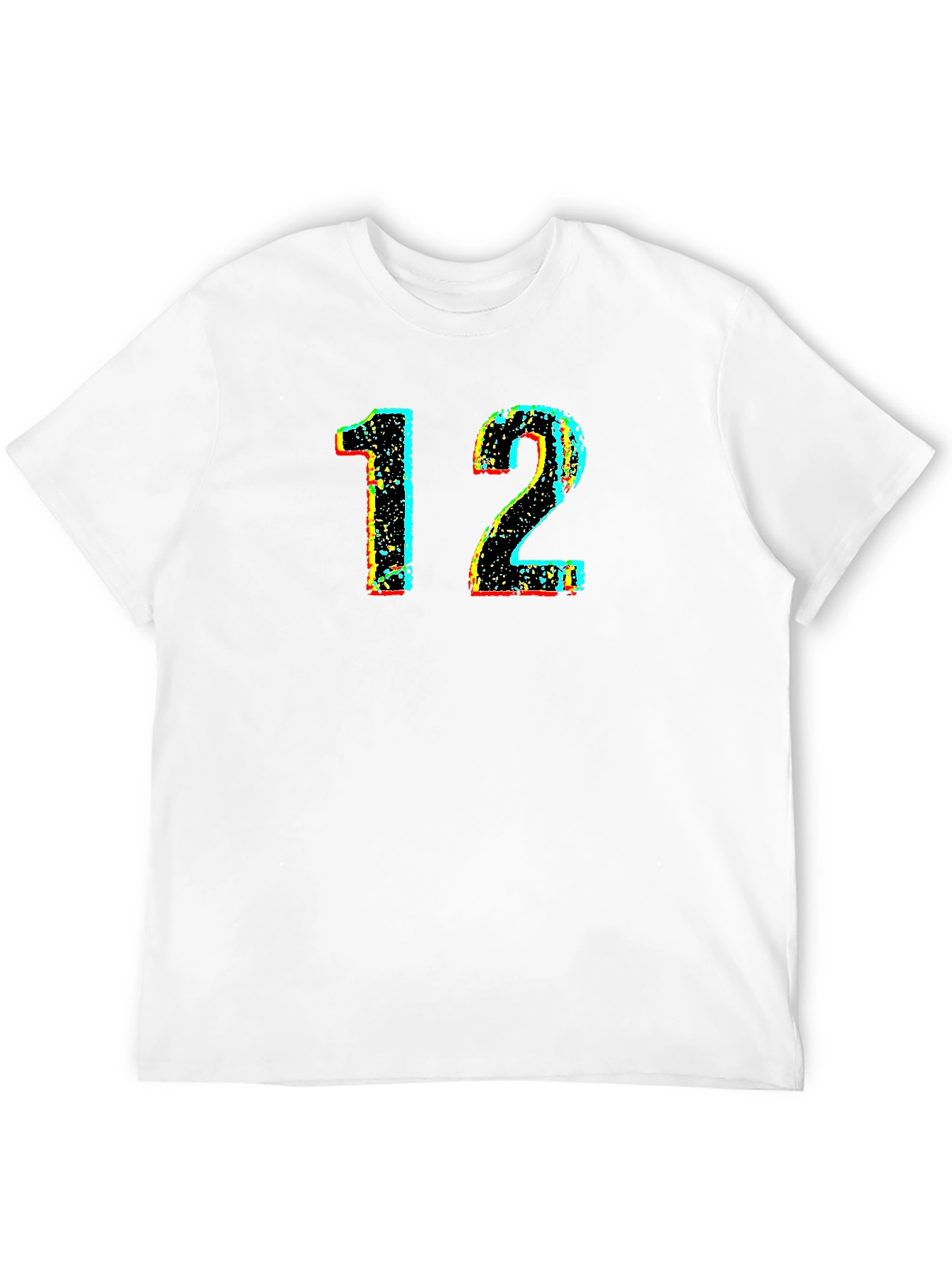 Cool Number 12 Graphic Tee - Black Cotton Shirt