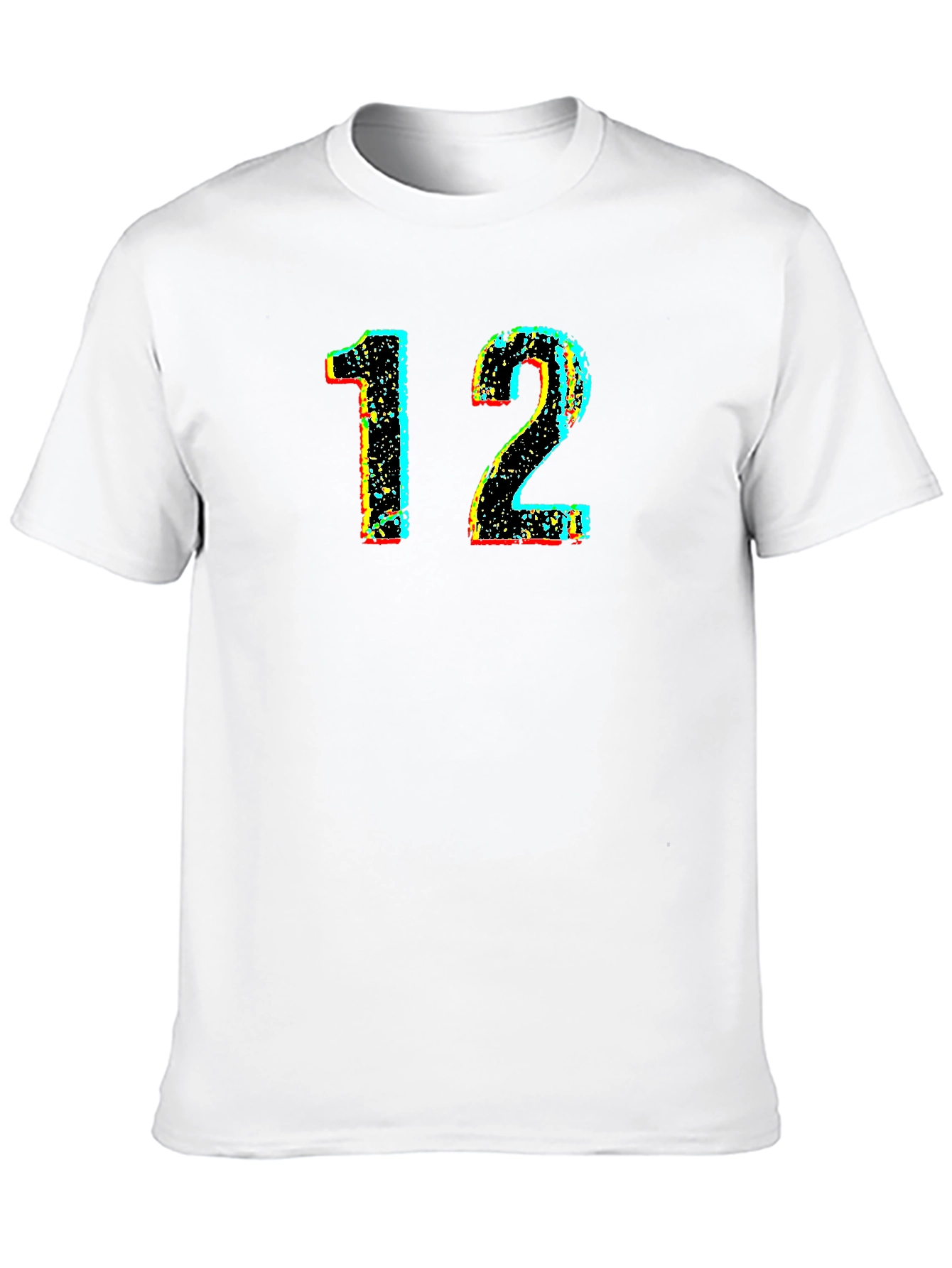 Cool Number 12 Graphic Tee - Black Cotton Shirt
