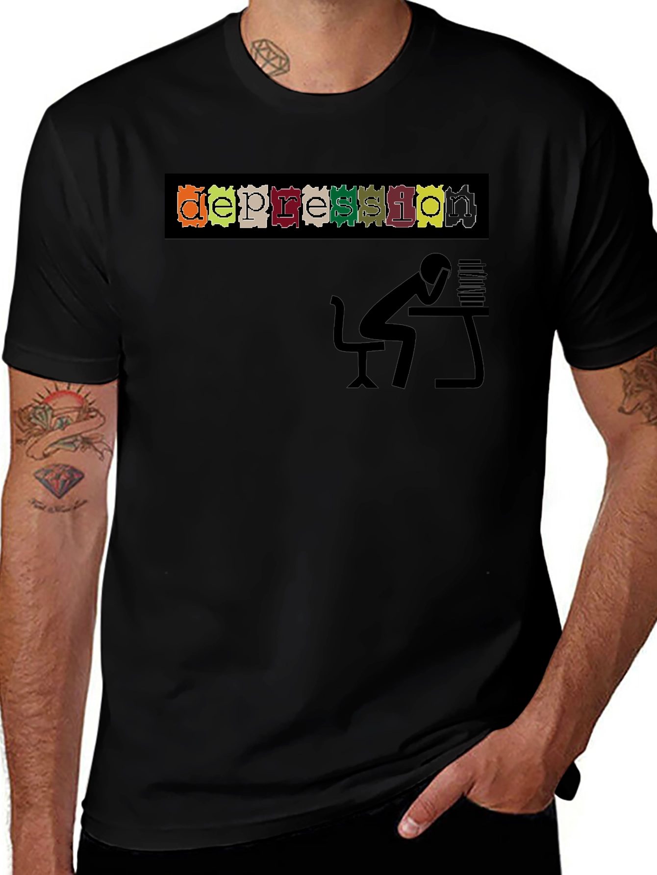Depression Graphic Tee - Comfort & Style