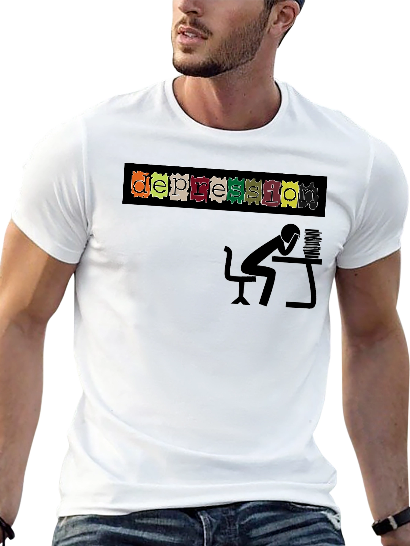 Depression Graphic Tee - Comfort & Style