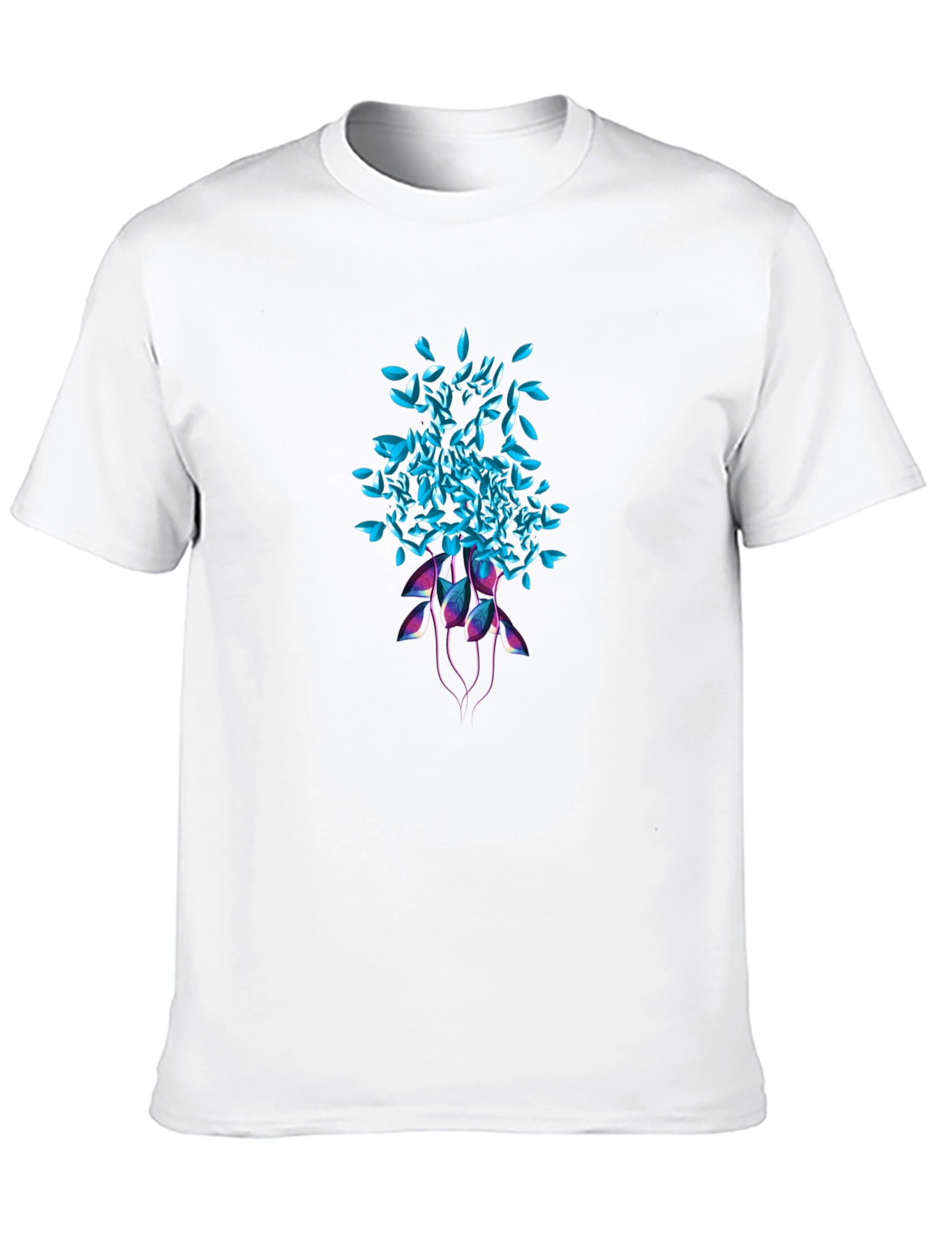 Abstract Floral Graphic Tee - Black Unisex T-Shirt
