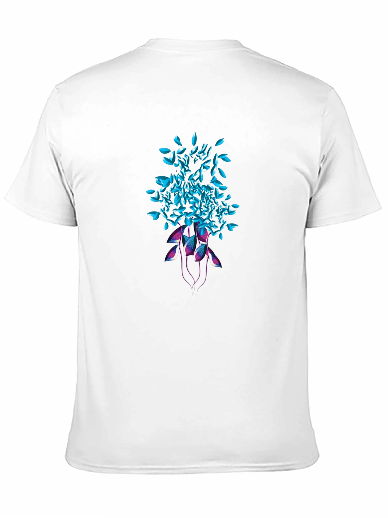 Abstract Floral Graphic Tee - Black Unisex T-Shirt