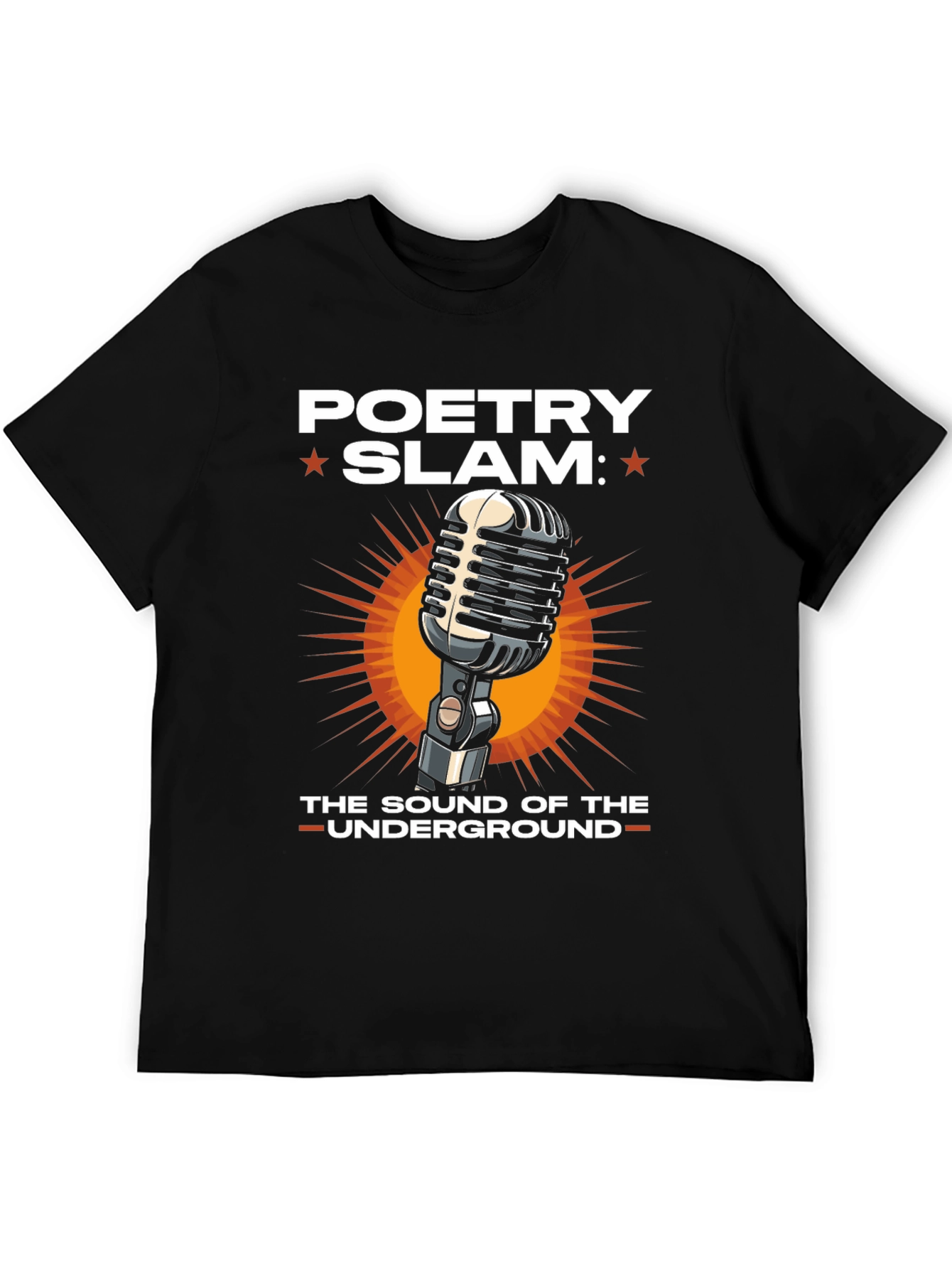 Poetry Slam T-Shirt: Underground Sound Microphone Tee