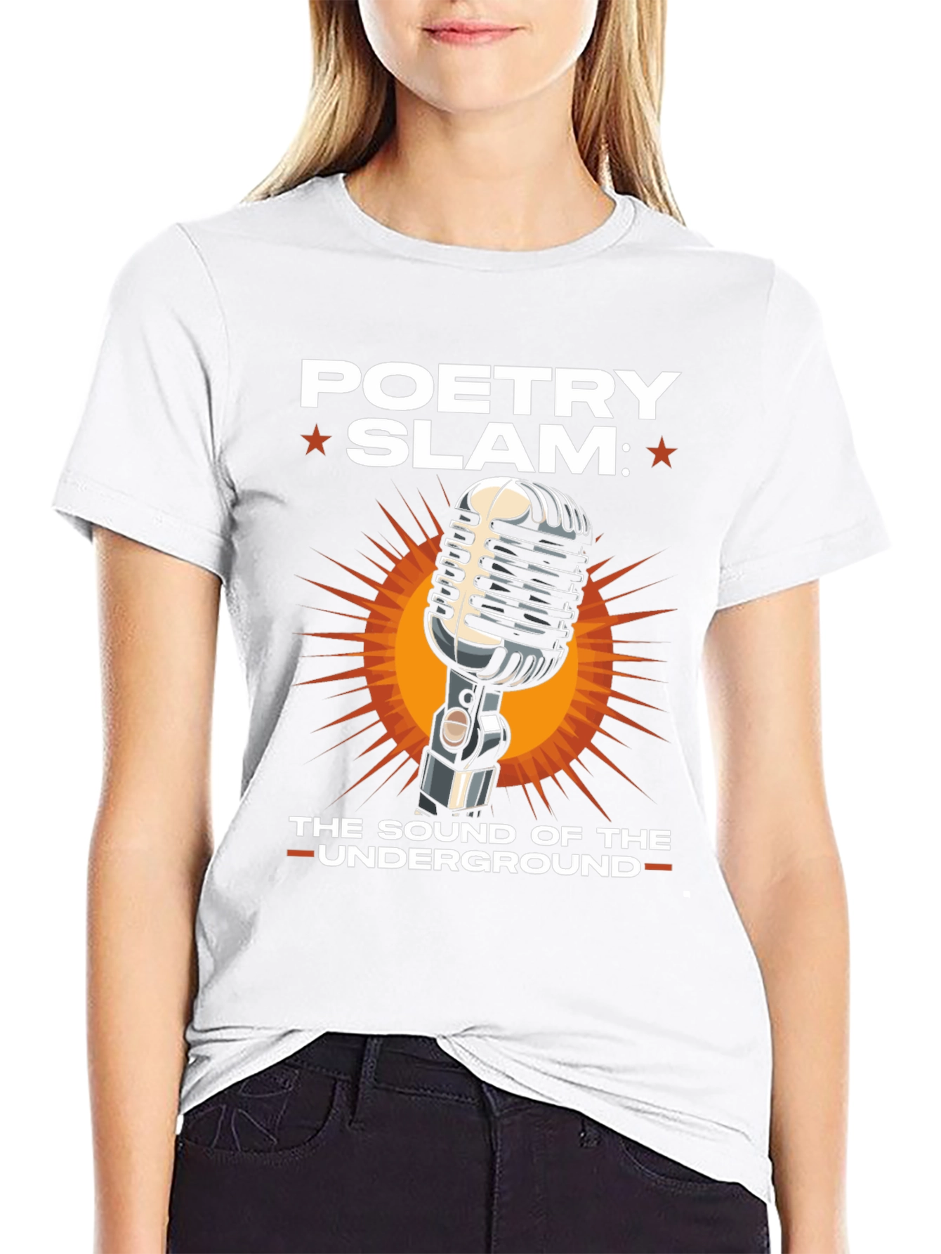 Poetry Slam T-Shirt: Underground Sound Microphone Tee