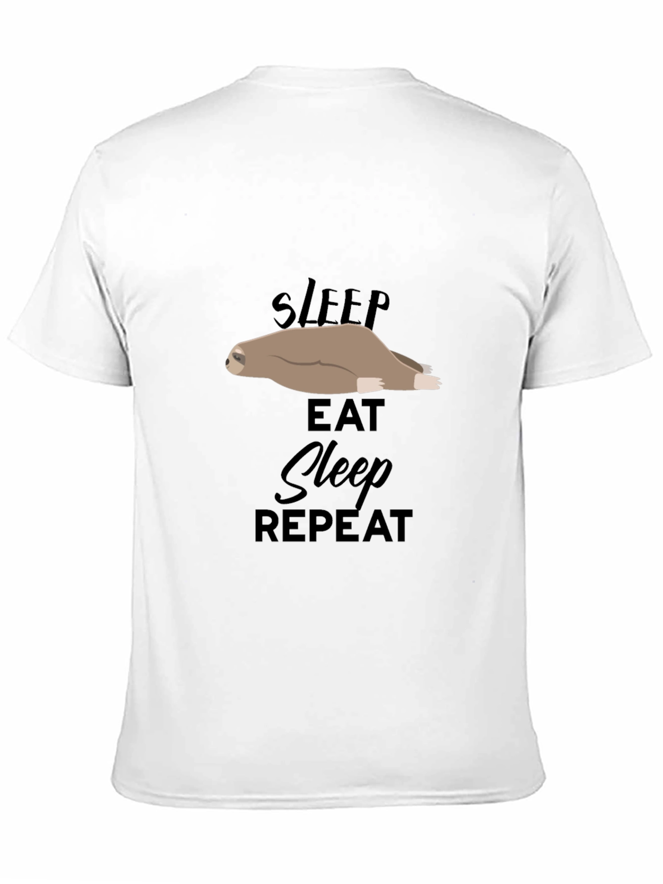 Sleep Eat Repeat Sloth Graphic T-Shirt