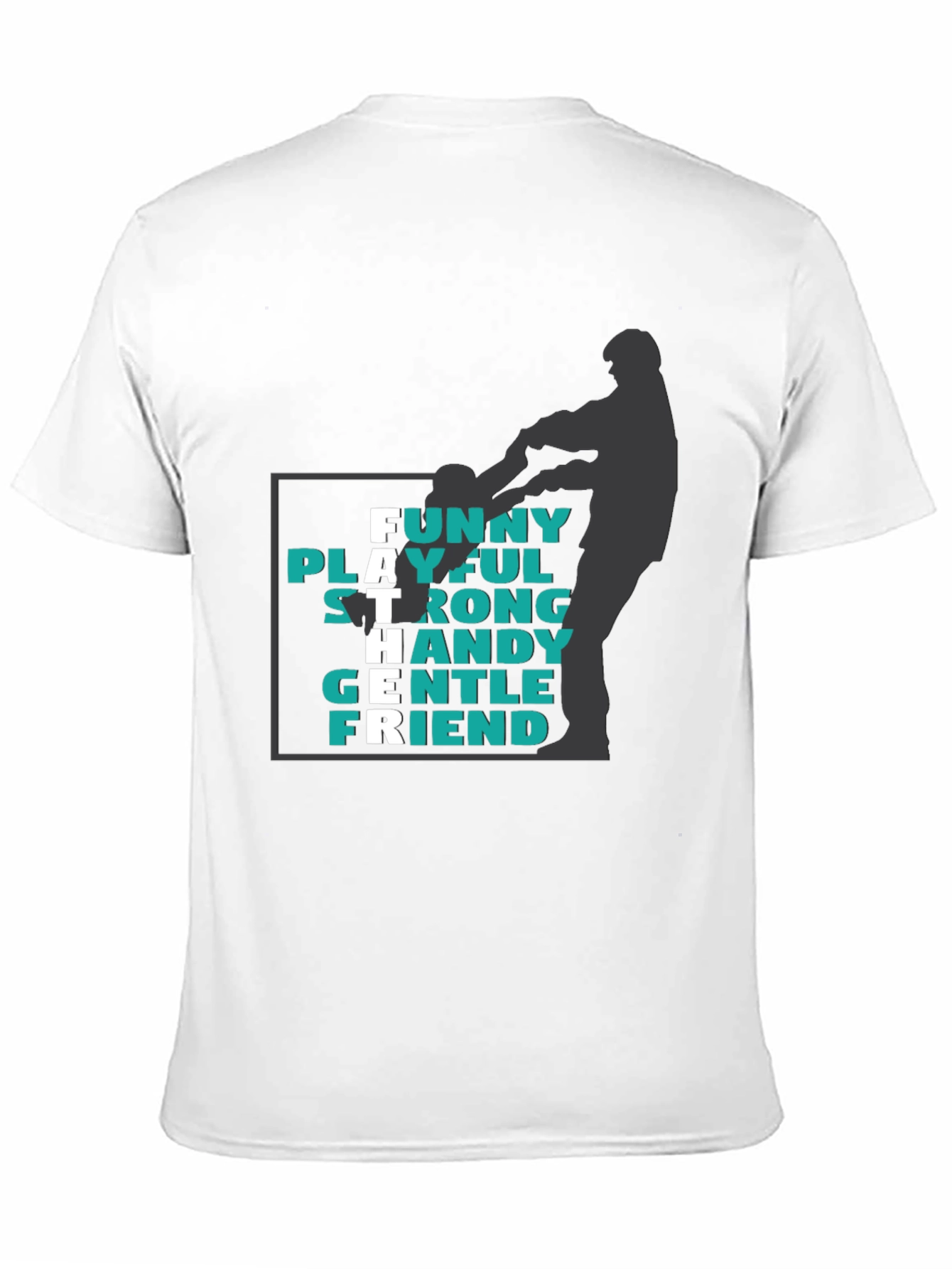Father Funny Playful Strong T-Shirt - Black