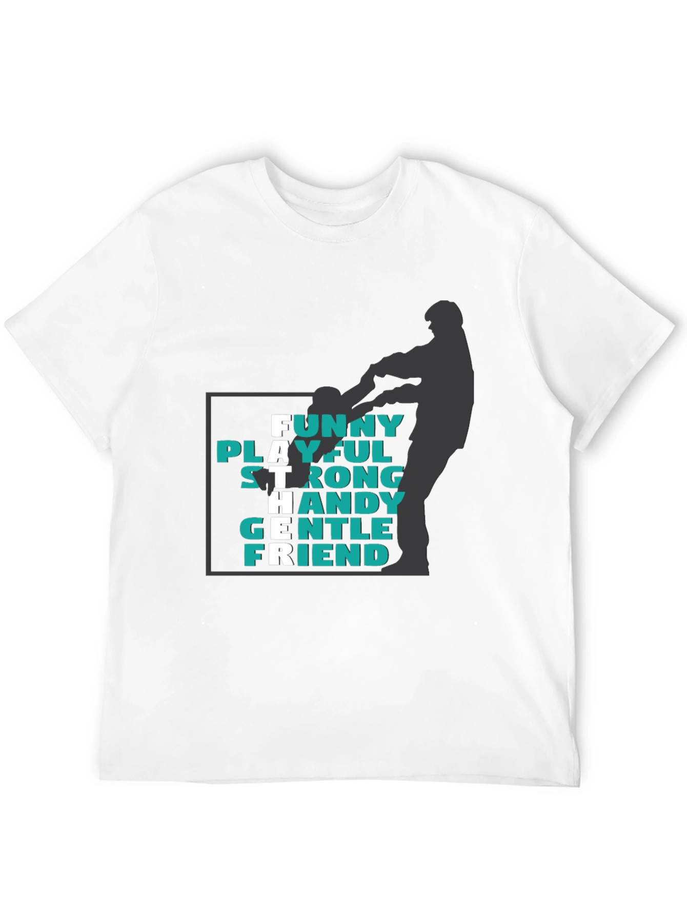 Father Funny Playful Strong T-Shirt - Black