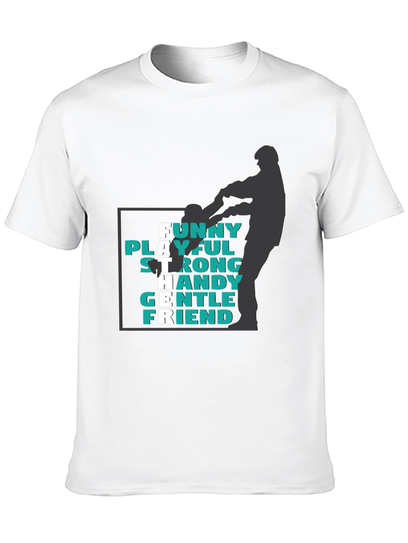 Father Funny Playful Strong T-Shirt - Black
