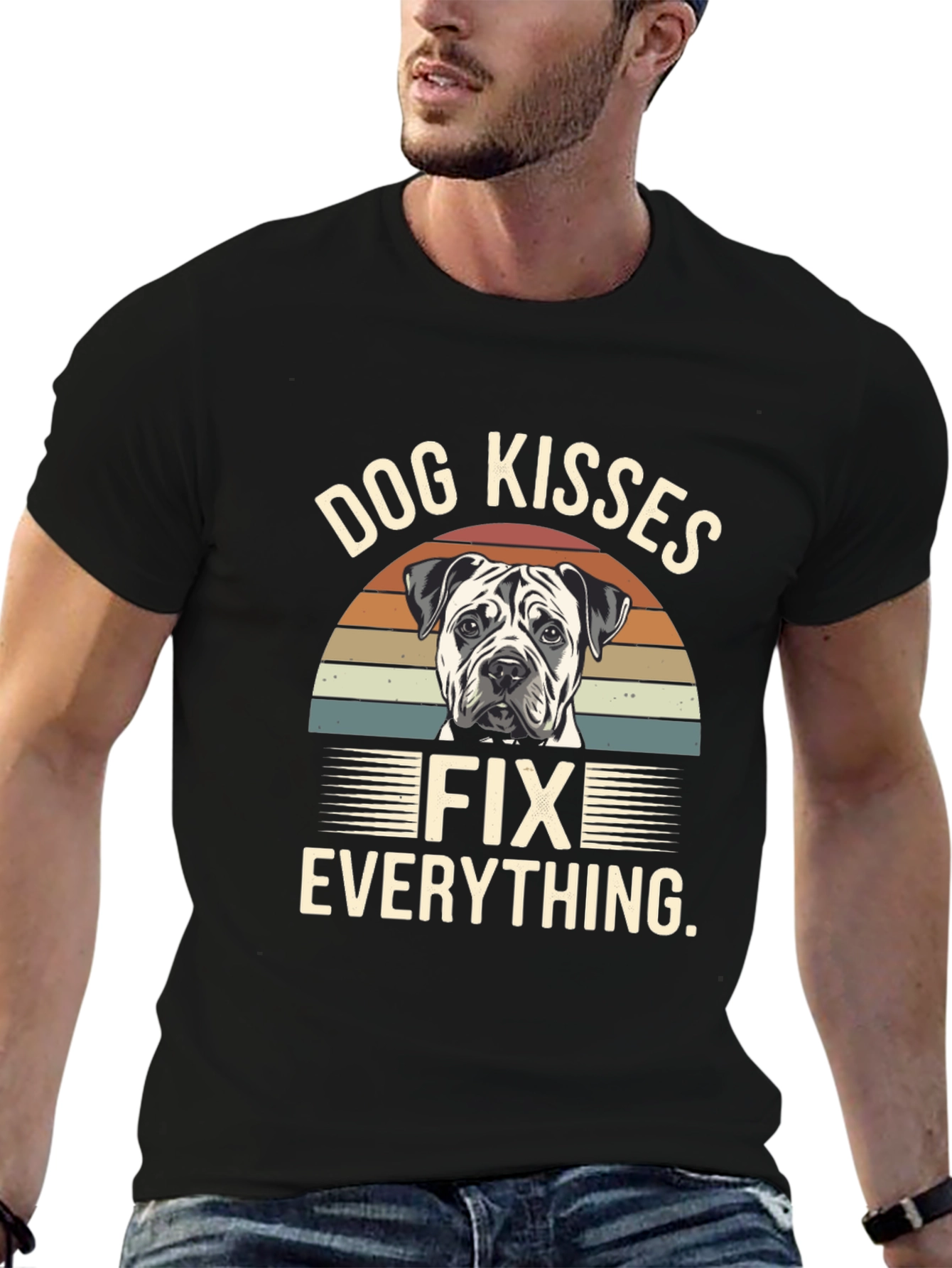 Dog Kisses Fix Everything Graphic T-Shirt
