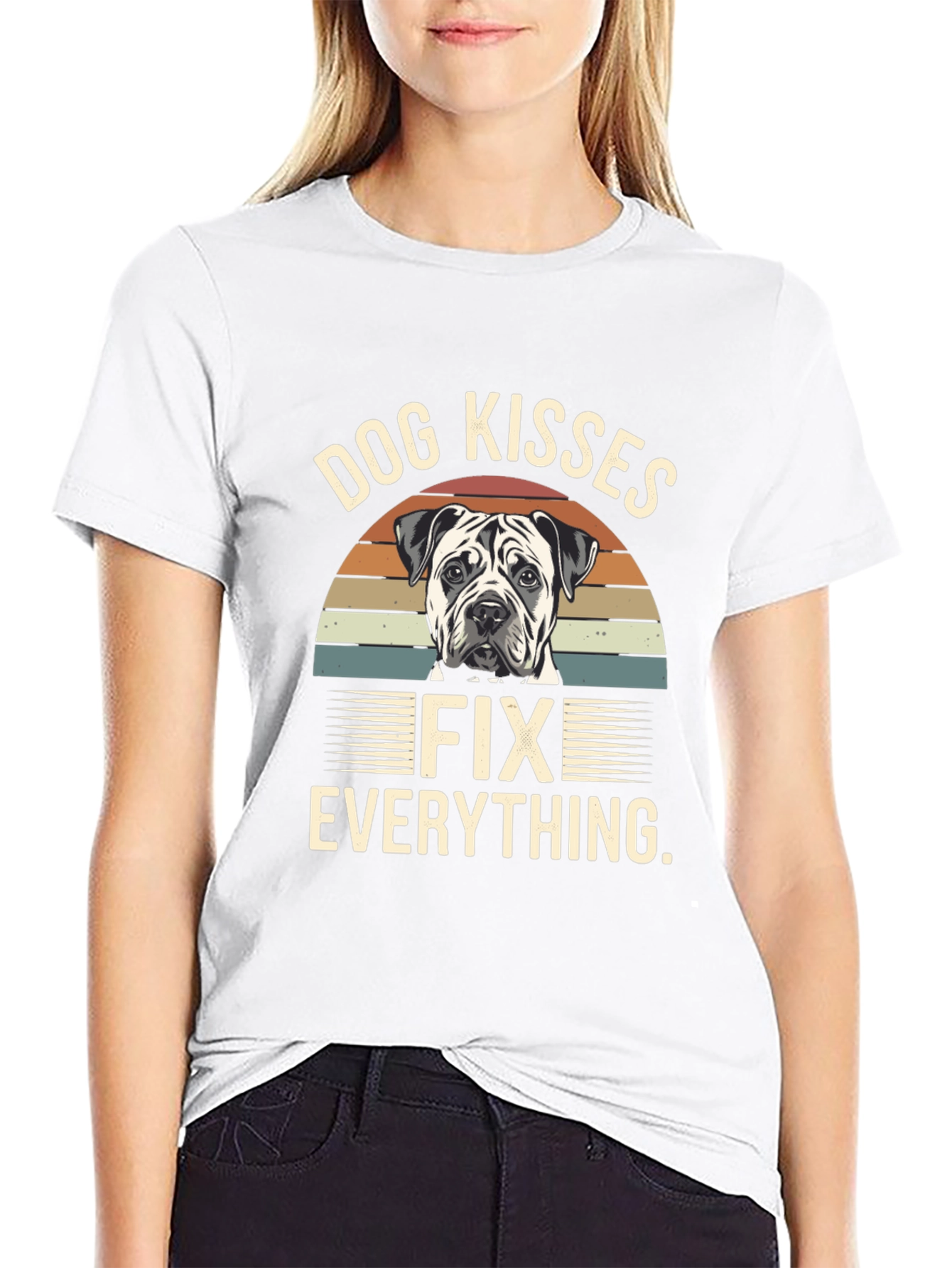 Dog Kisses Fix Everything Graphic T-Shirt