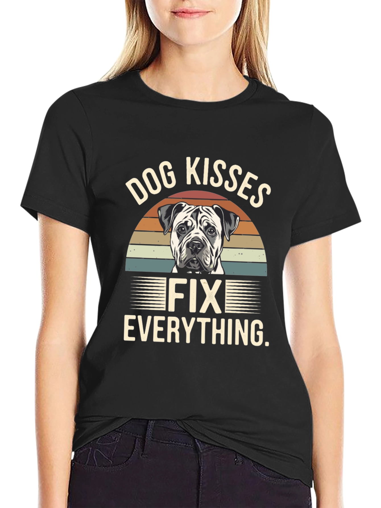 Dog Kisses Fix Everything Graphic T-Shirt