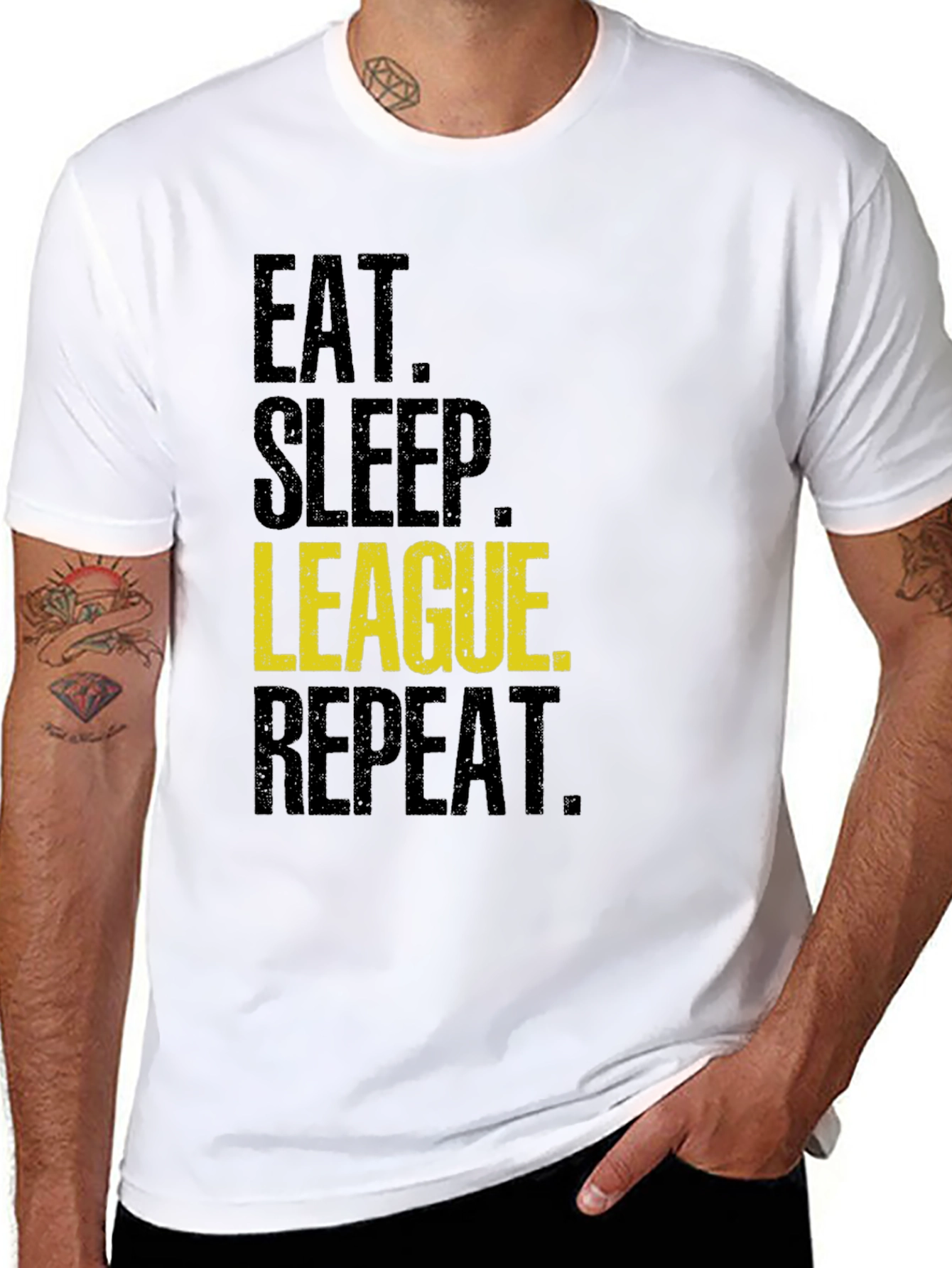 Eat Sleep League Repeat T-Shirt - Gaming Apparel