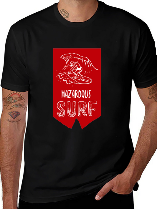Hazardous Surf Graphic Tee - Black Cotton