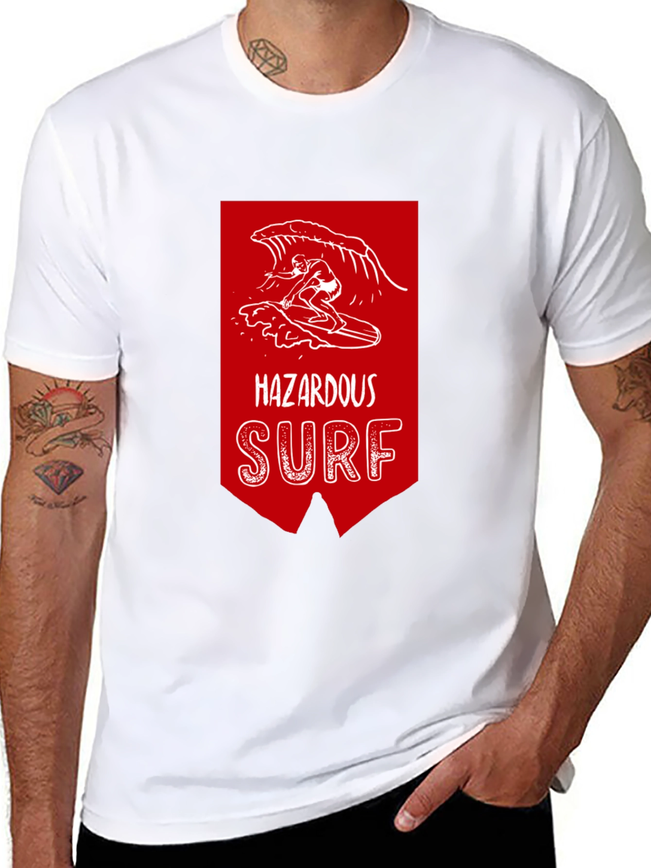 Hazardous Surf Graphic Tee - Black Cotton