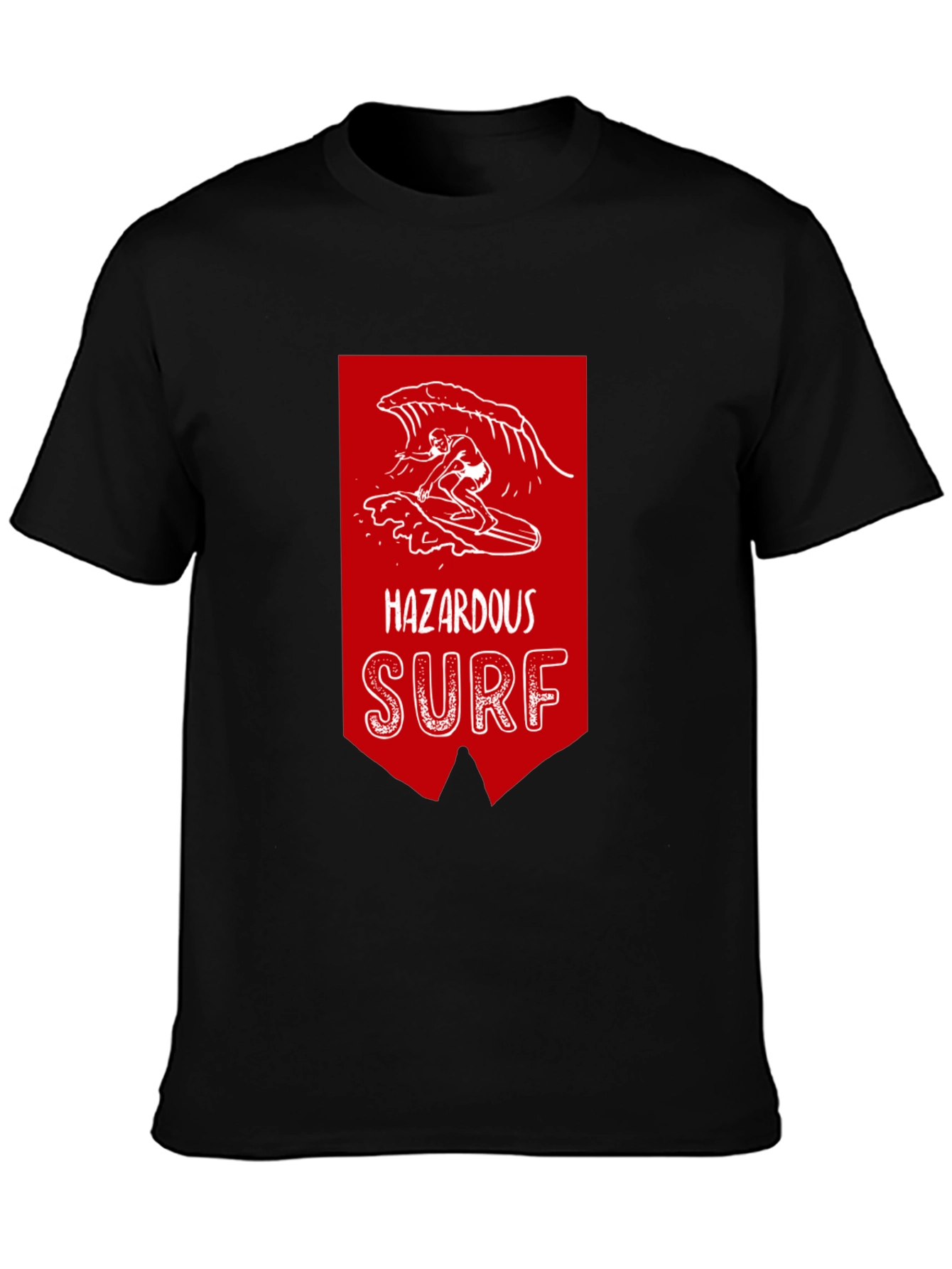 Hazardous Surf Graphic Tee - Black Cotton