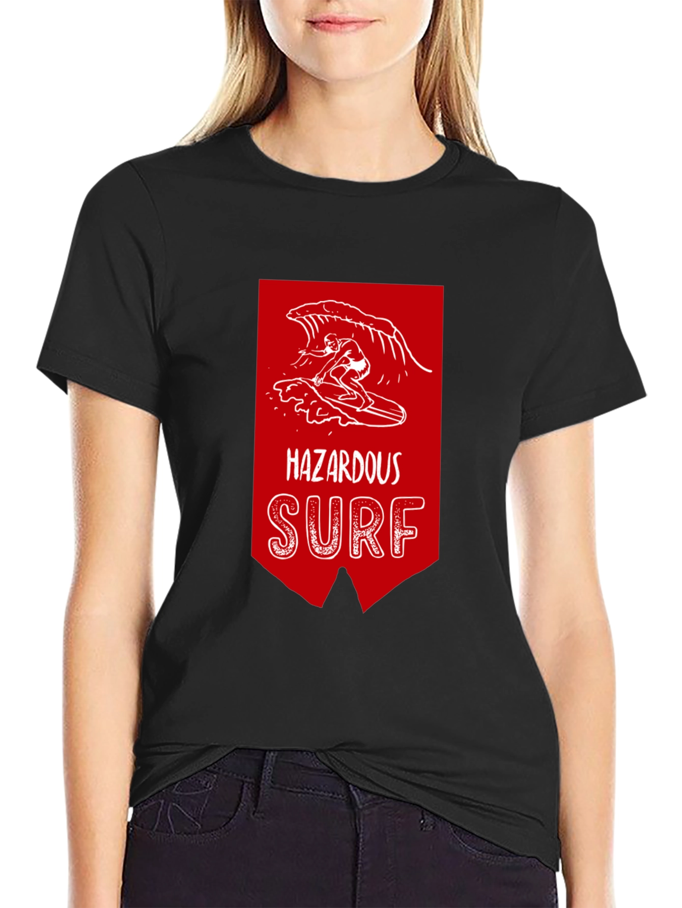 Hazardous Surf Graphic Tee - Black Cotton