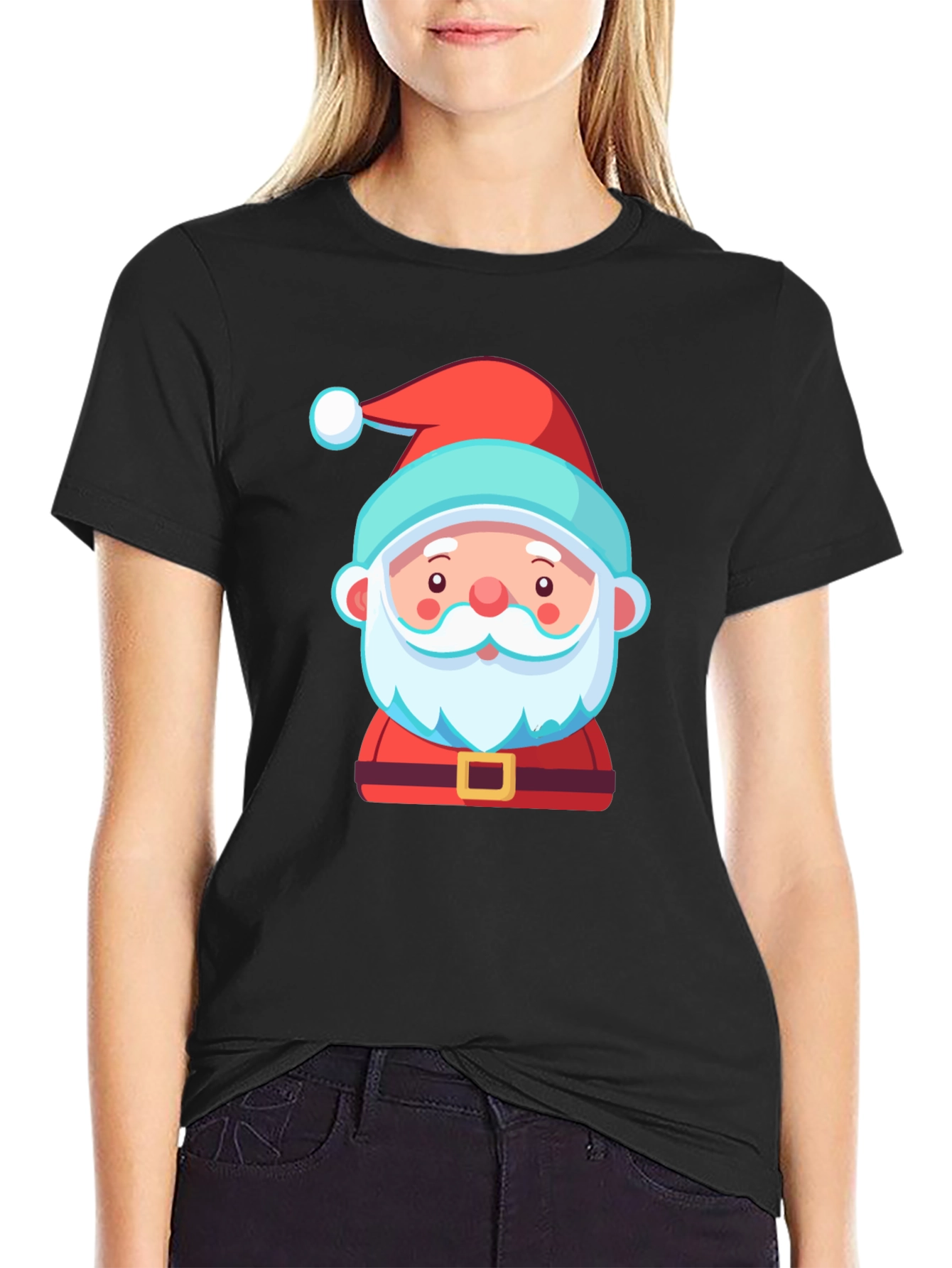 Santa Graphic Tee - Festive Holiday T-Shirt