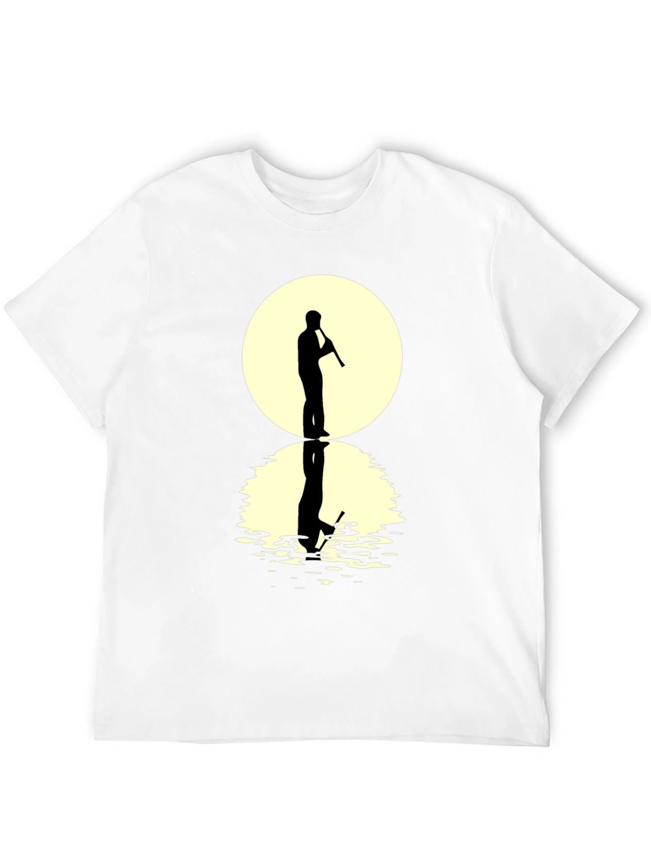 Silhouette Flute Player Graphic Tee