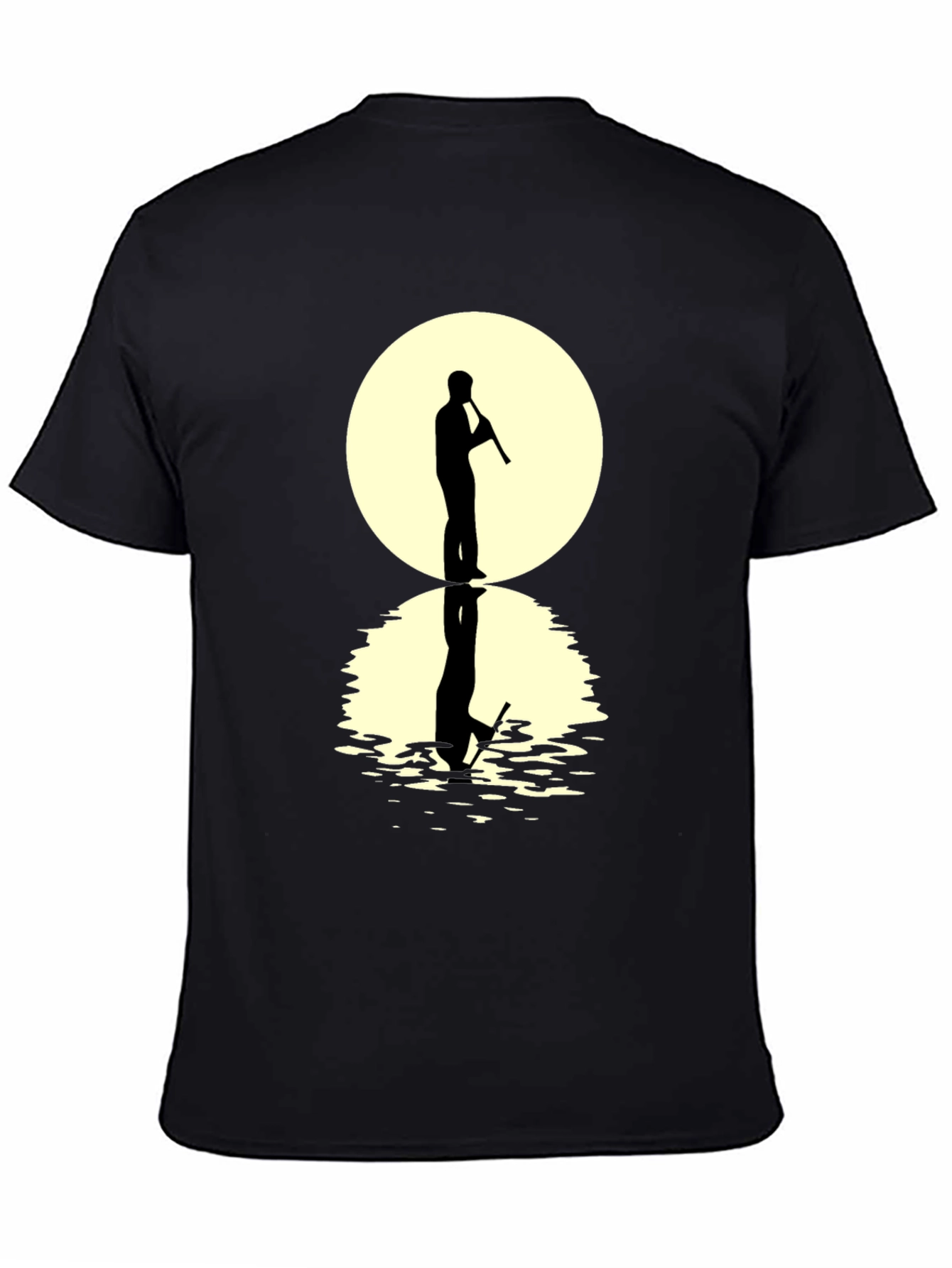 Silhouette Flute Player Graphic Tee