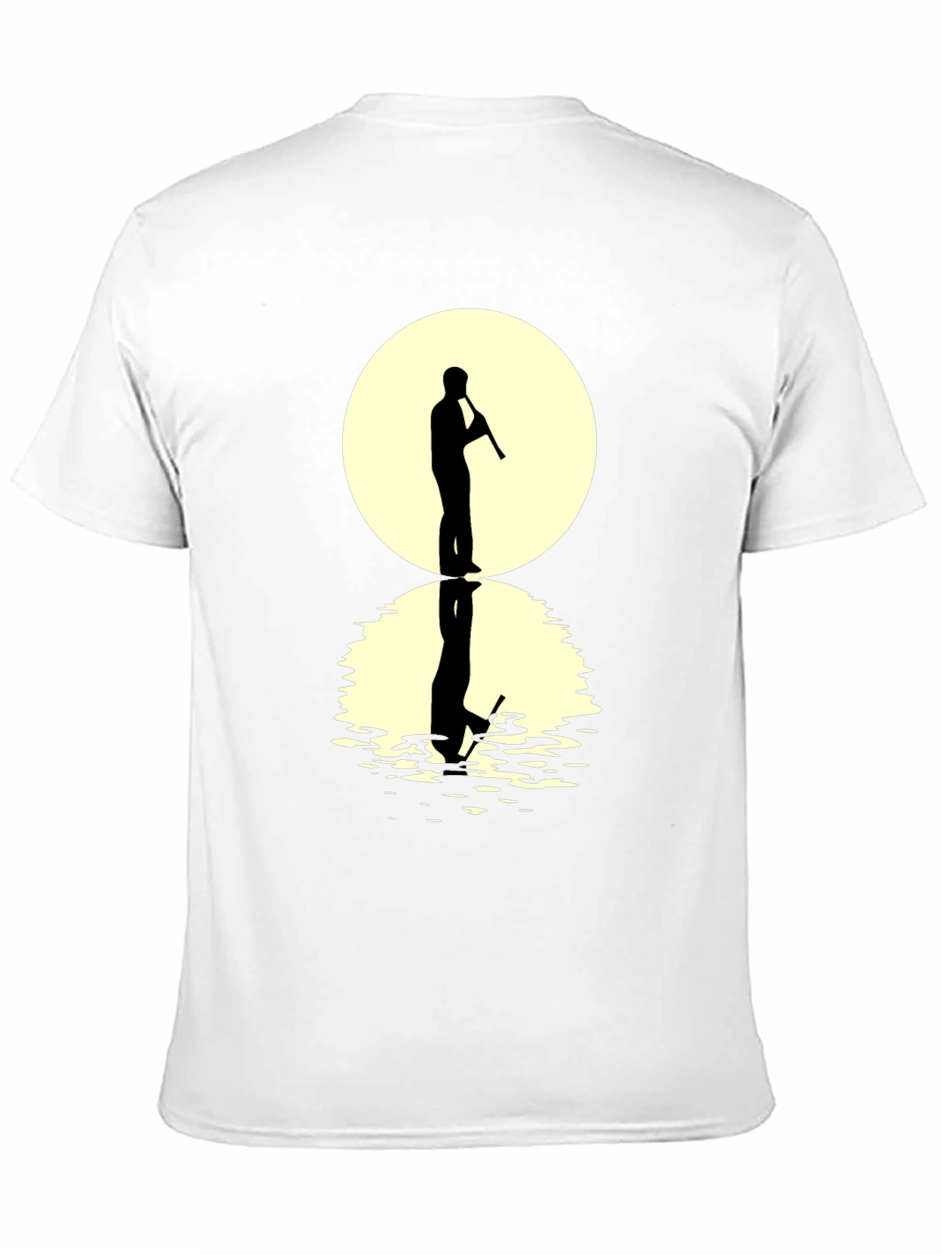 Silhouette Flute Player Graphic Tee