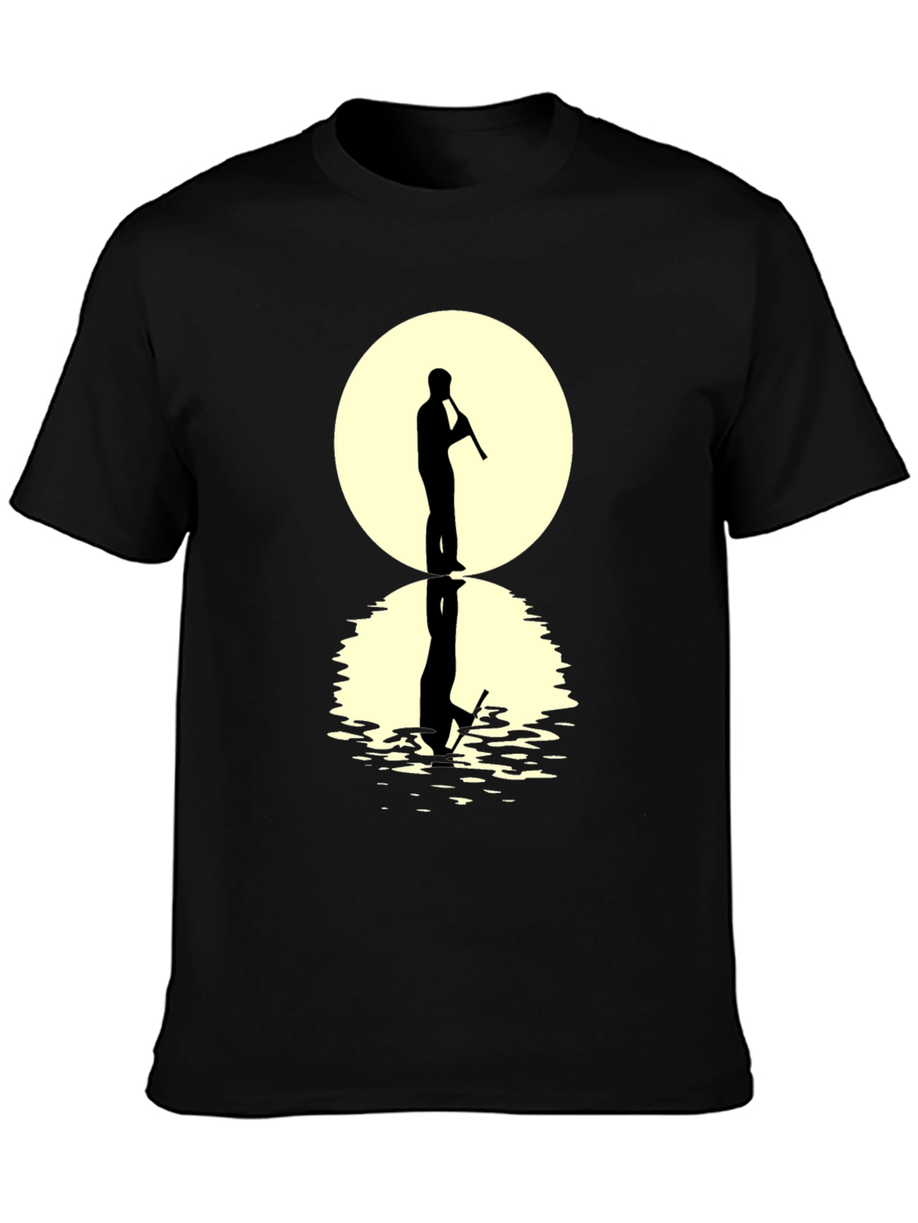 Silhouette Flute Player Graphic Tee
