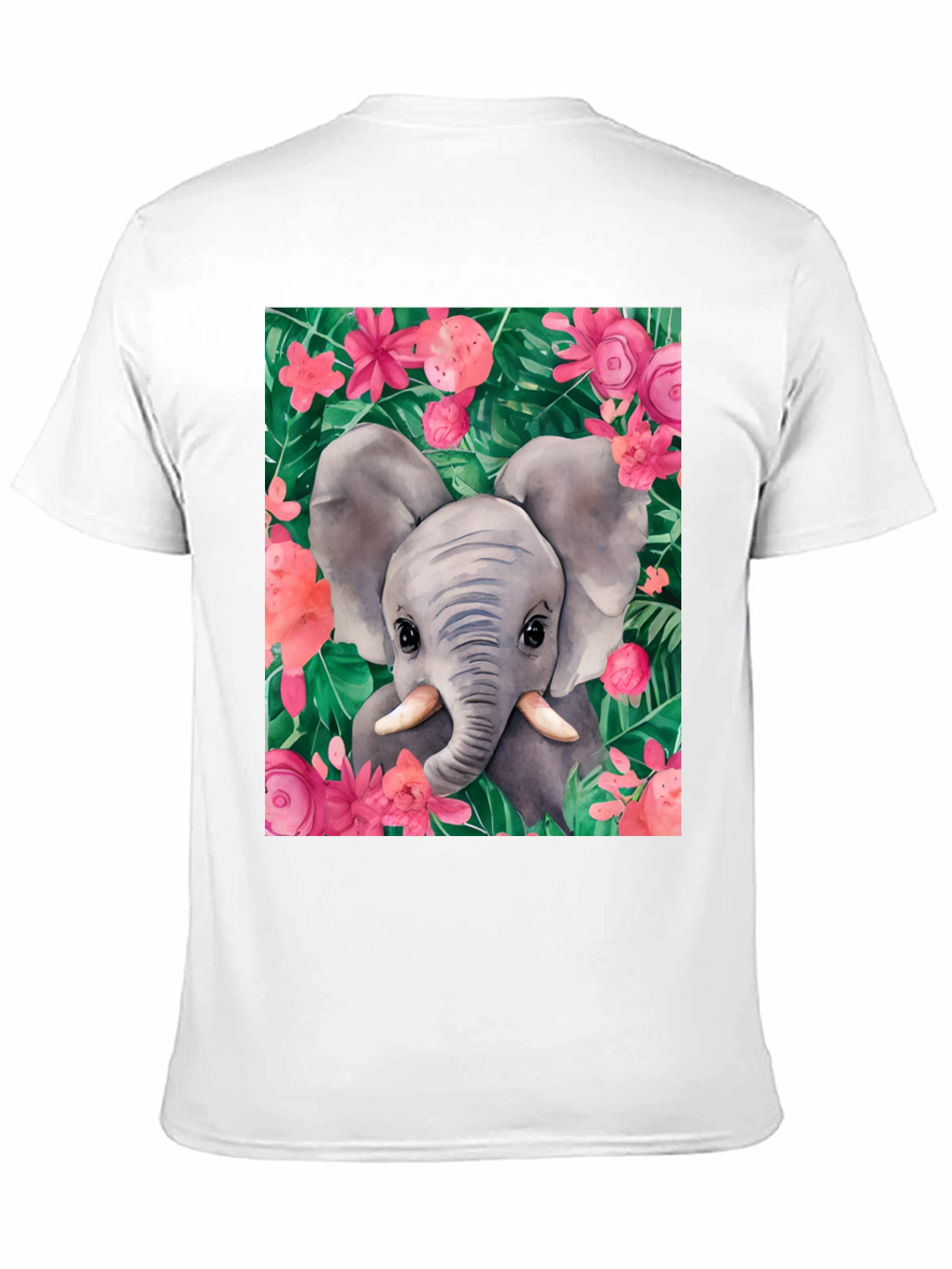 Elephant Floral Graphic Tee