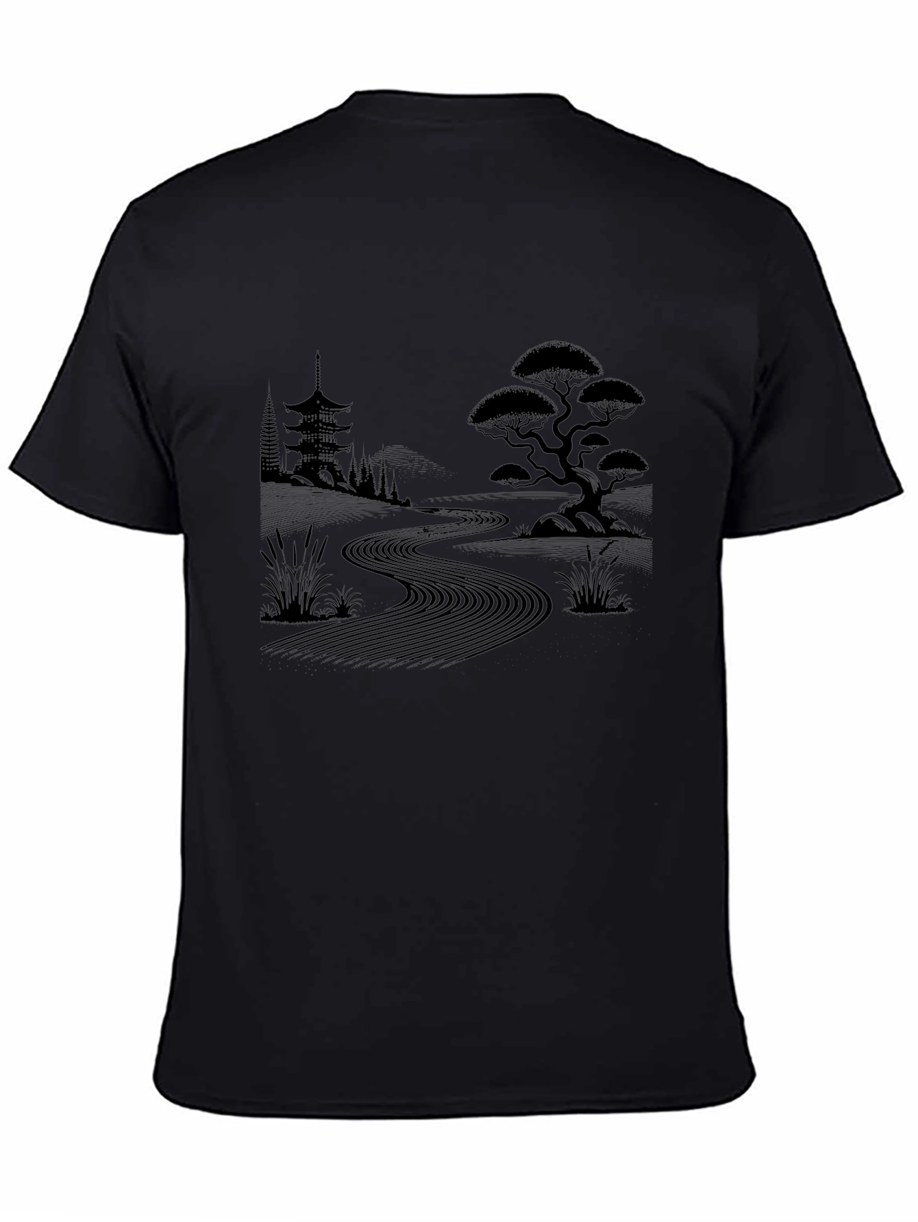 Zen Garden Black T-Shirt