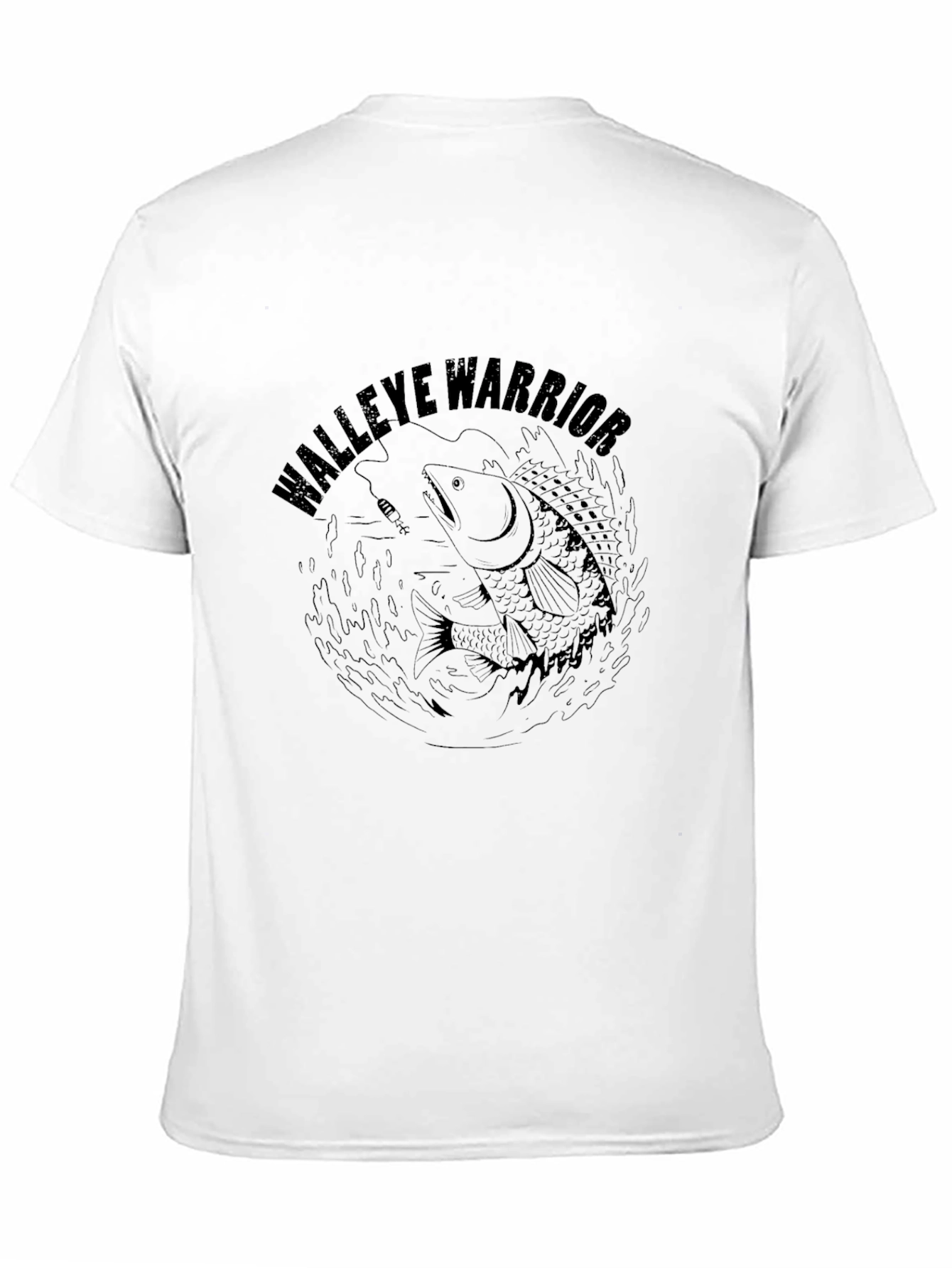 Walleye Warrior Graphic T-Shirt - Black