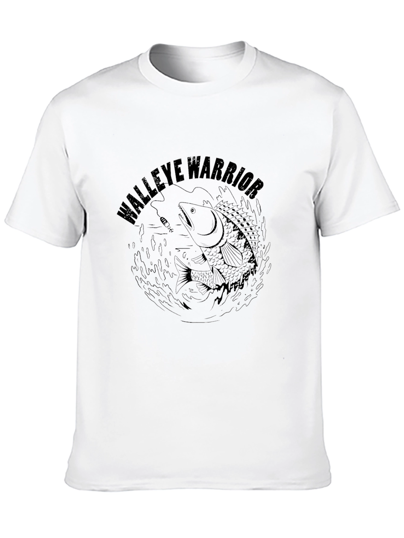 Walleye Warrior Graphic T-Shirt - Black