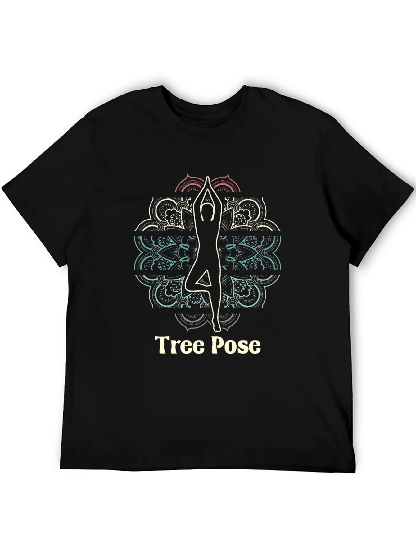 Tree Pose Yoga Graphic Tee - Mens Black T-Shirt