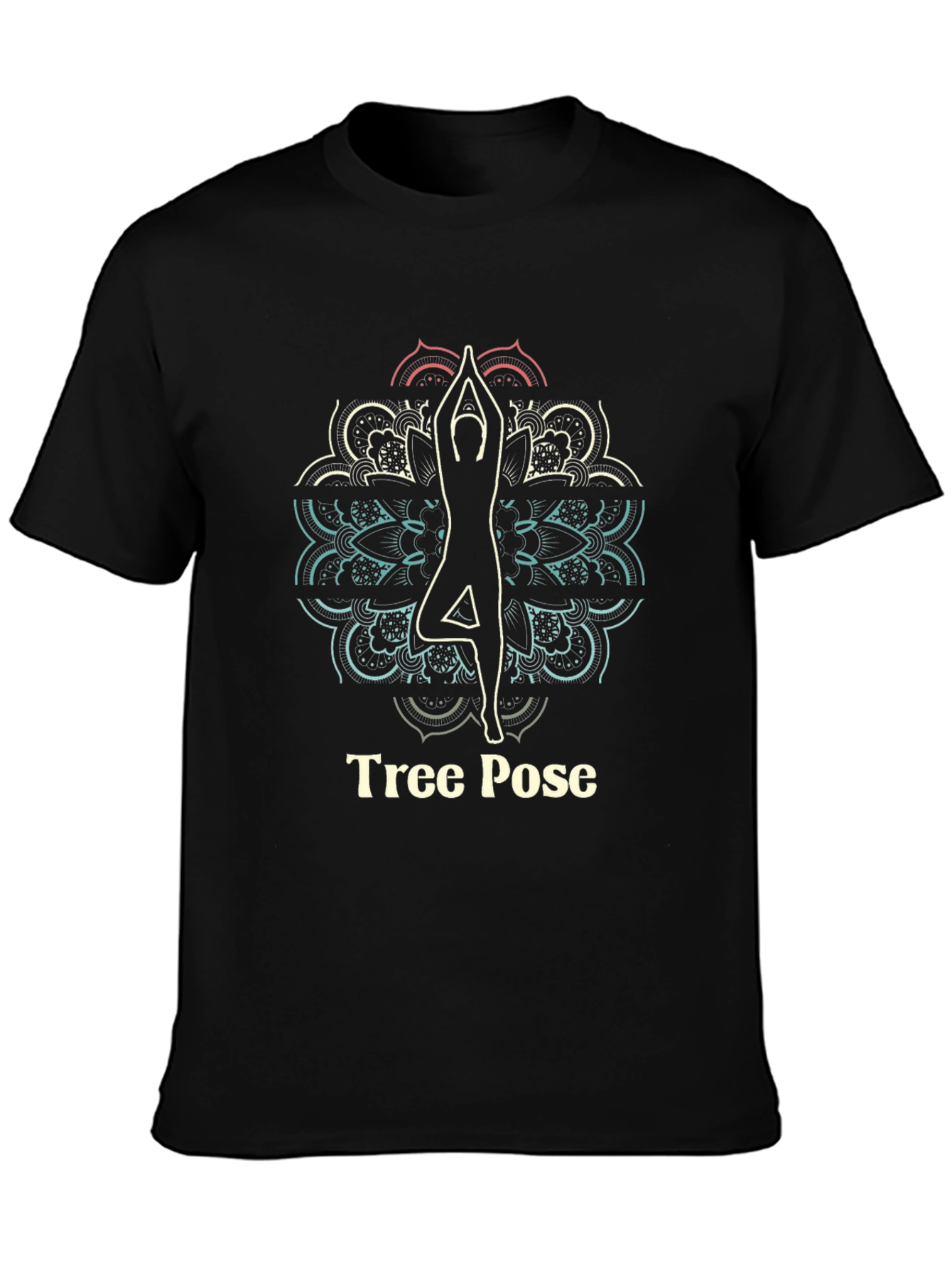 Tree Pose Yoga Graphic Tee - Mens Black T-Shirt