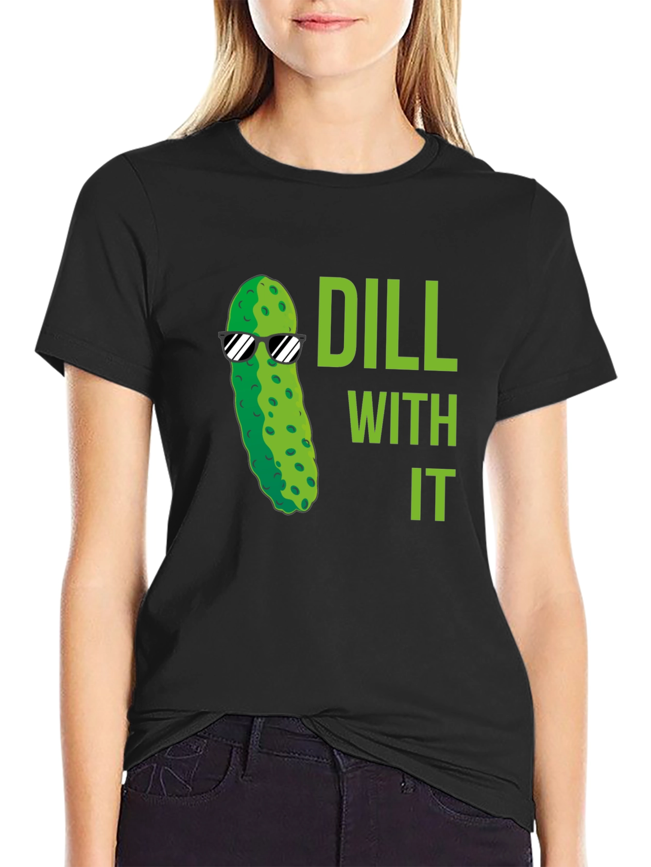 Dill With It Funny Pickle T-Shirt
