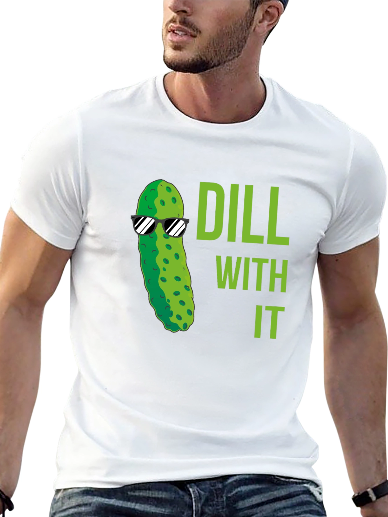 Dill With It Funny Pickle T-Shirt
