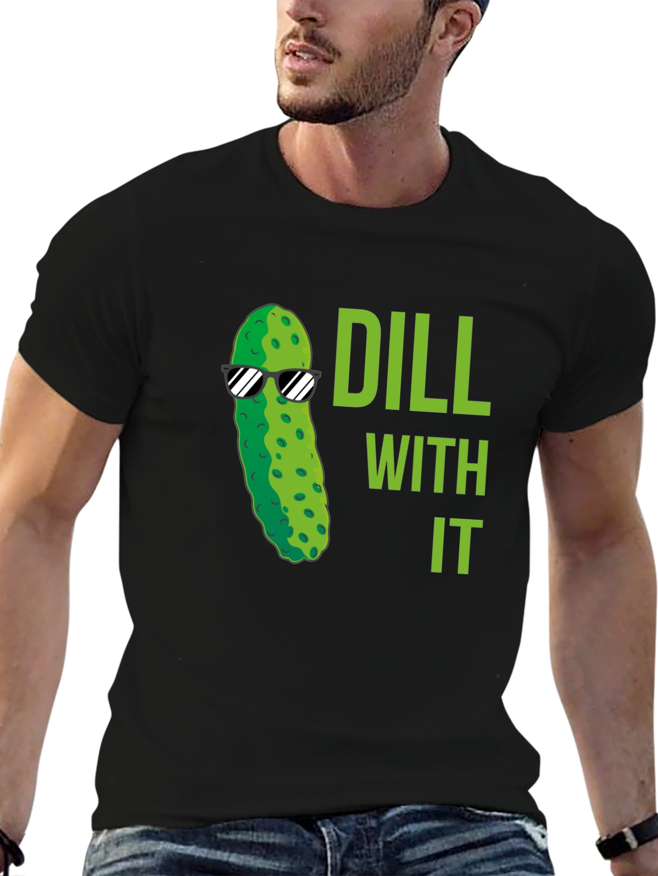 Dill With It Funny Pickle T-Shirt