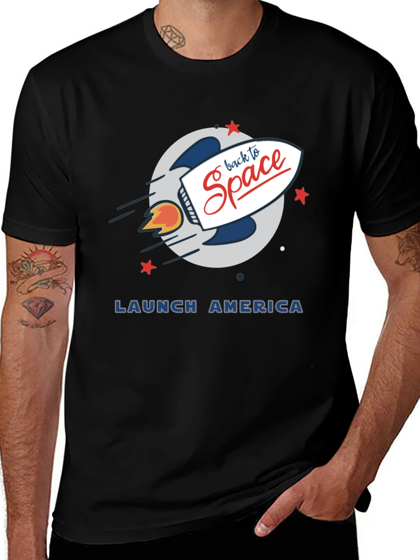 Back to Space Graphic Tee