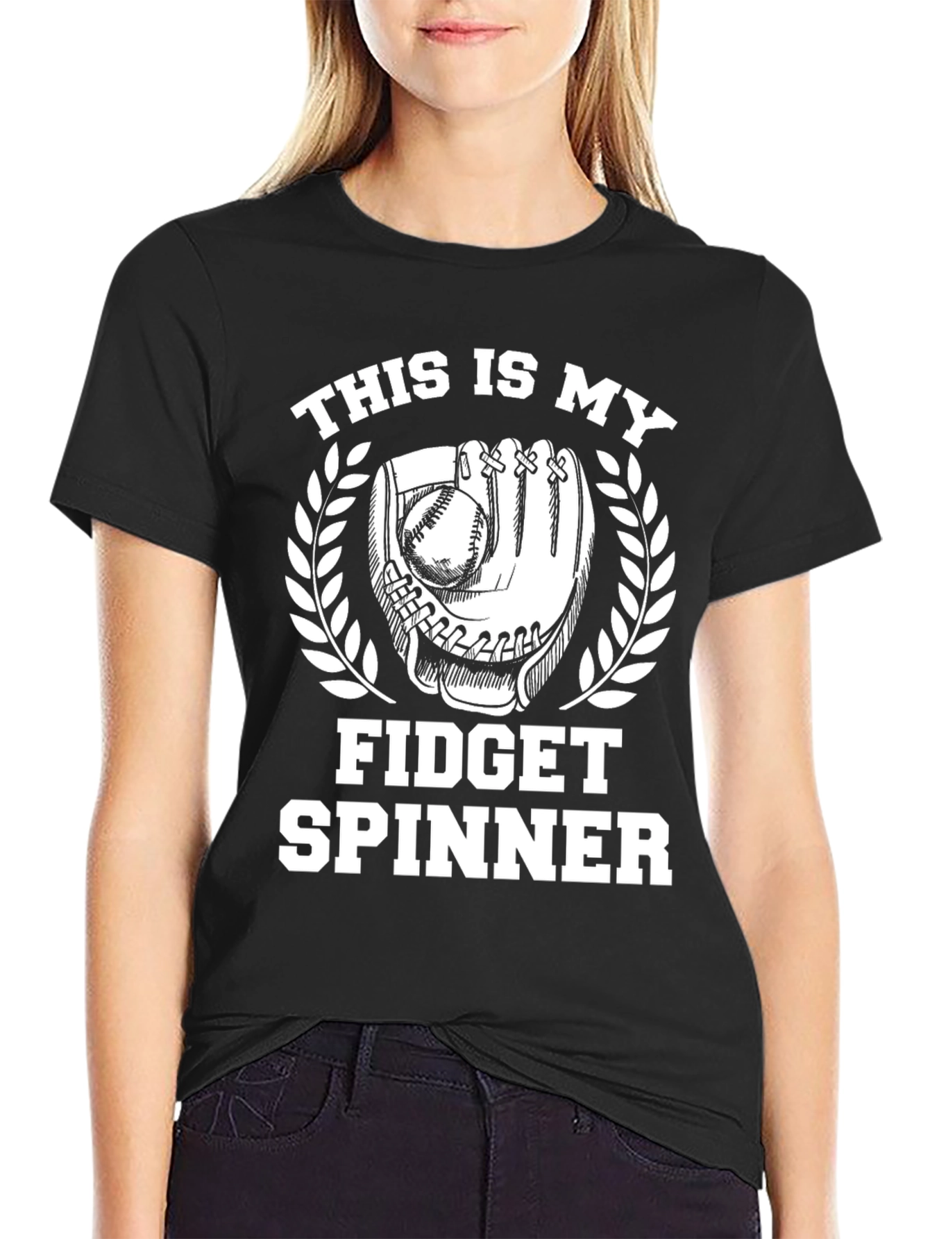 Baseball Fidget Spinner Graphic T-Shirt