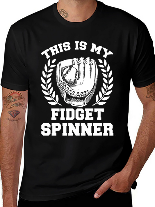 Baseball Fidget Spinner Graphic T-Shirt